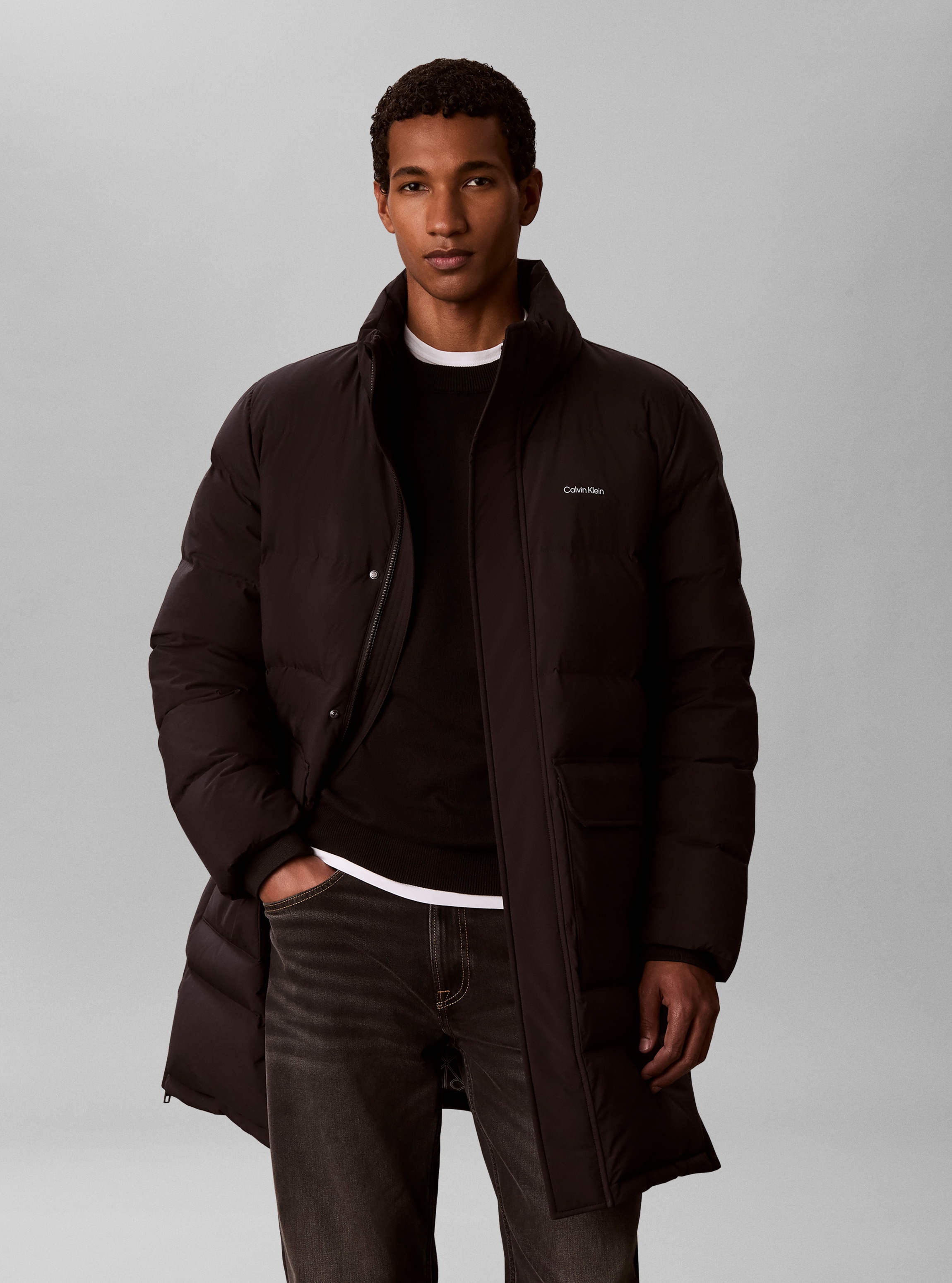 Calvin Klein Steppmantel »LS CLASSIC BONDED DOWN LONG« Regular fit mit Kapuze