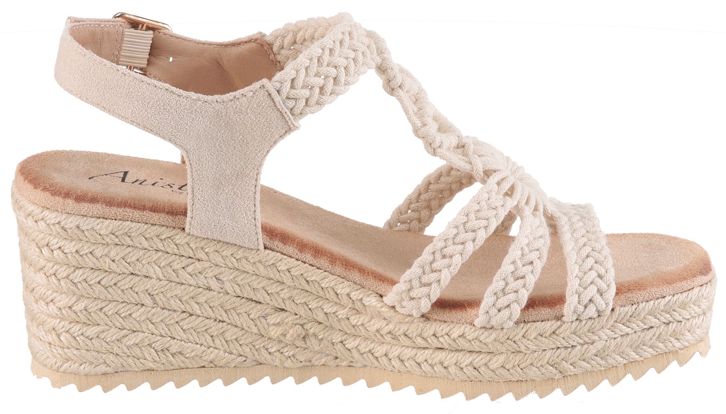 Aniston SHOES Keilsandalette »Upper«  Sommerschuh, Urlaubsschuh, Ethno-Look - NEUE KOLLEKTION