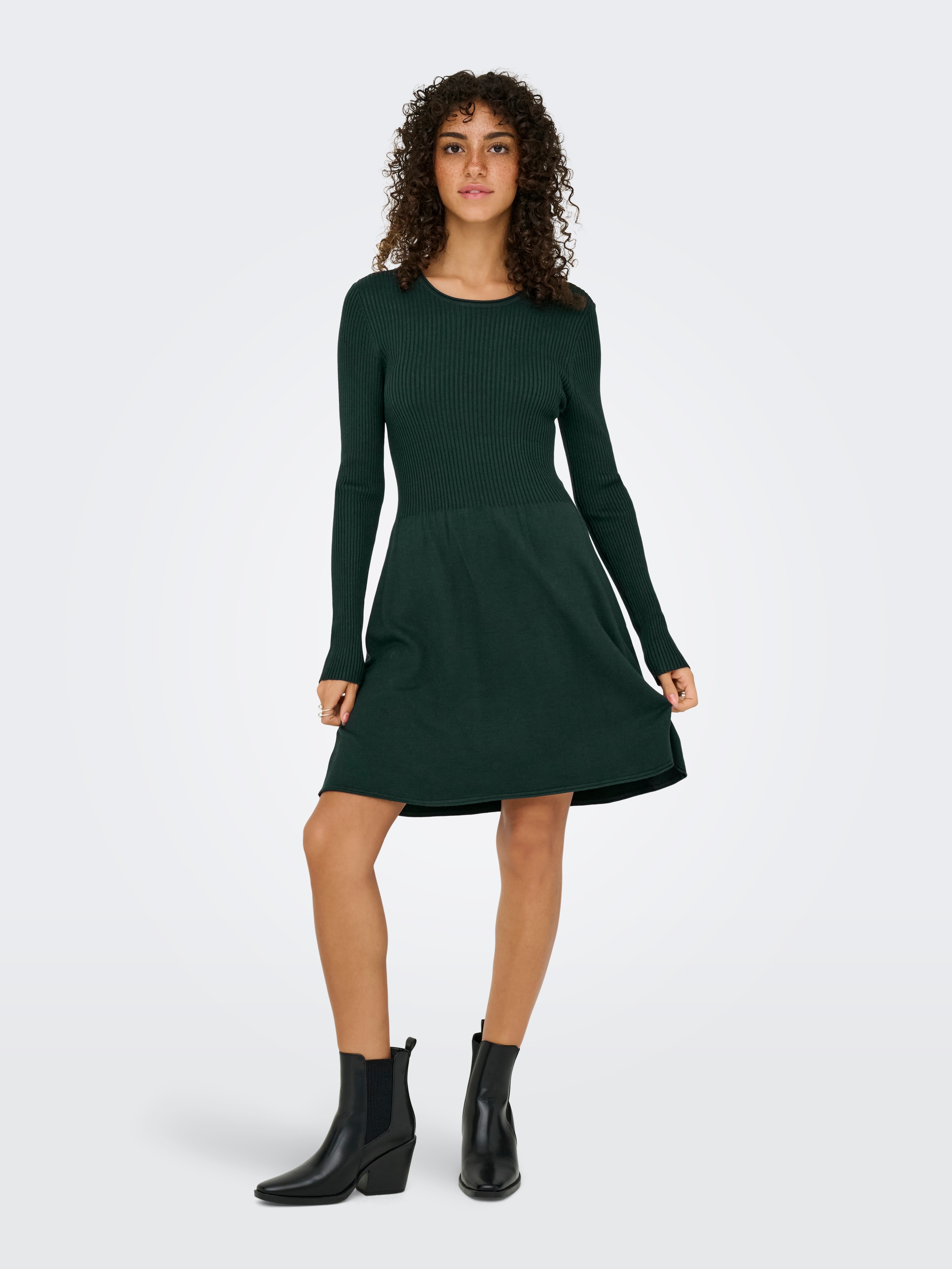 ONLY Strickkleid »ONLALMA L/S O-NECK DRESS KNT NOOS«