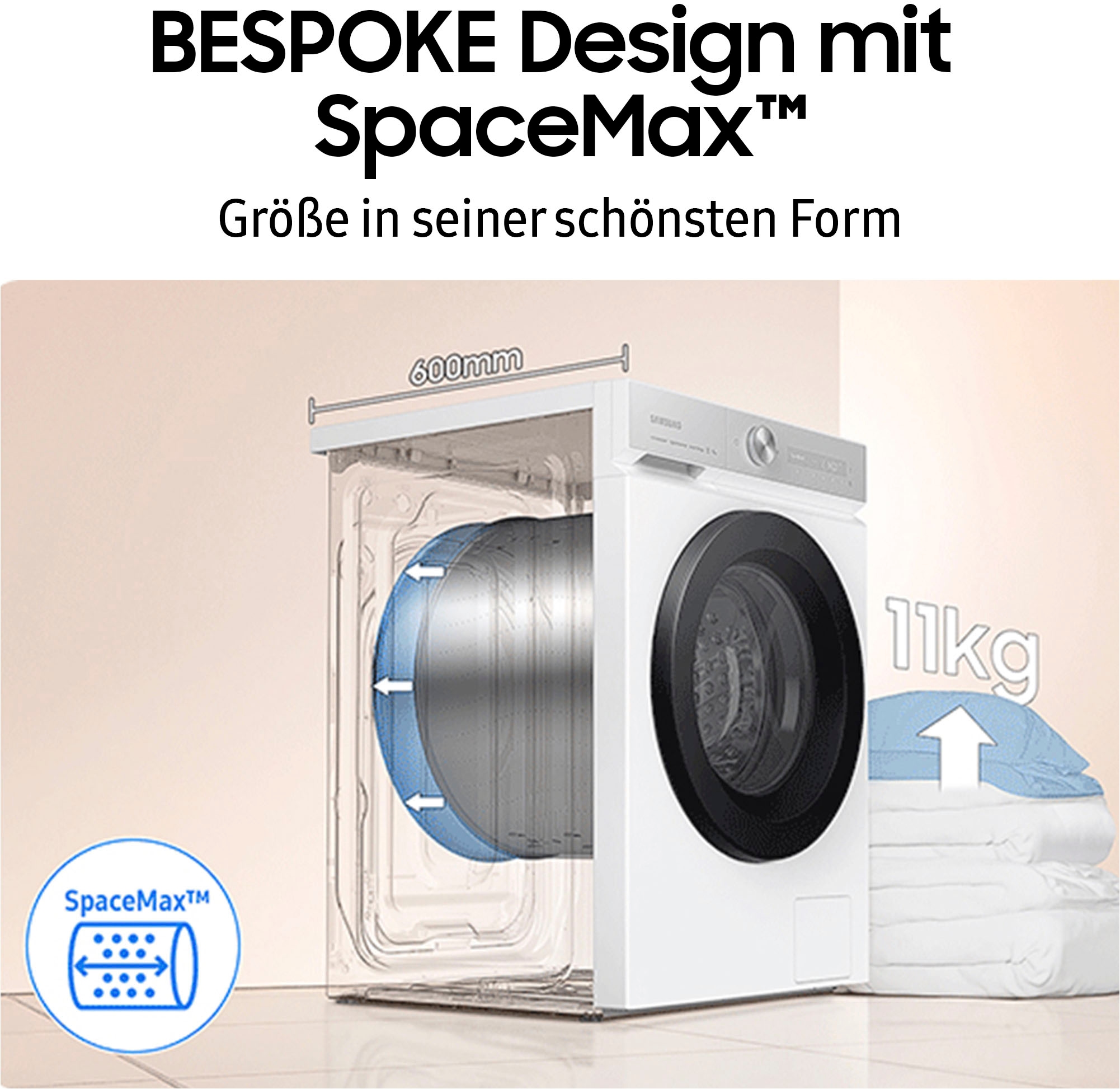 Samsung Waschmaschine »WW1BDG5B25AEEG«, 11 kg, 1400 U/min