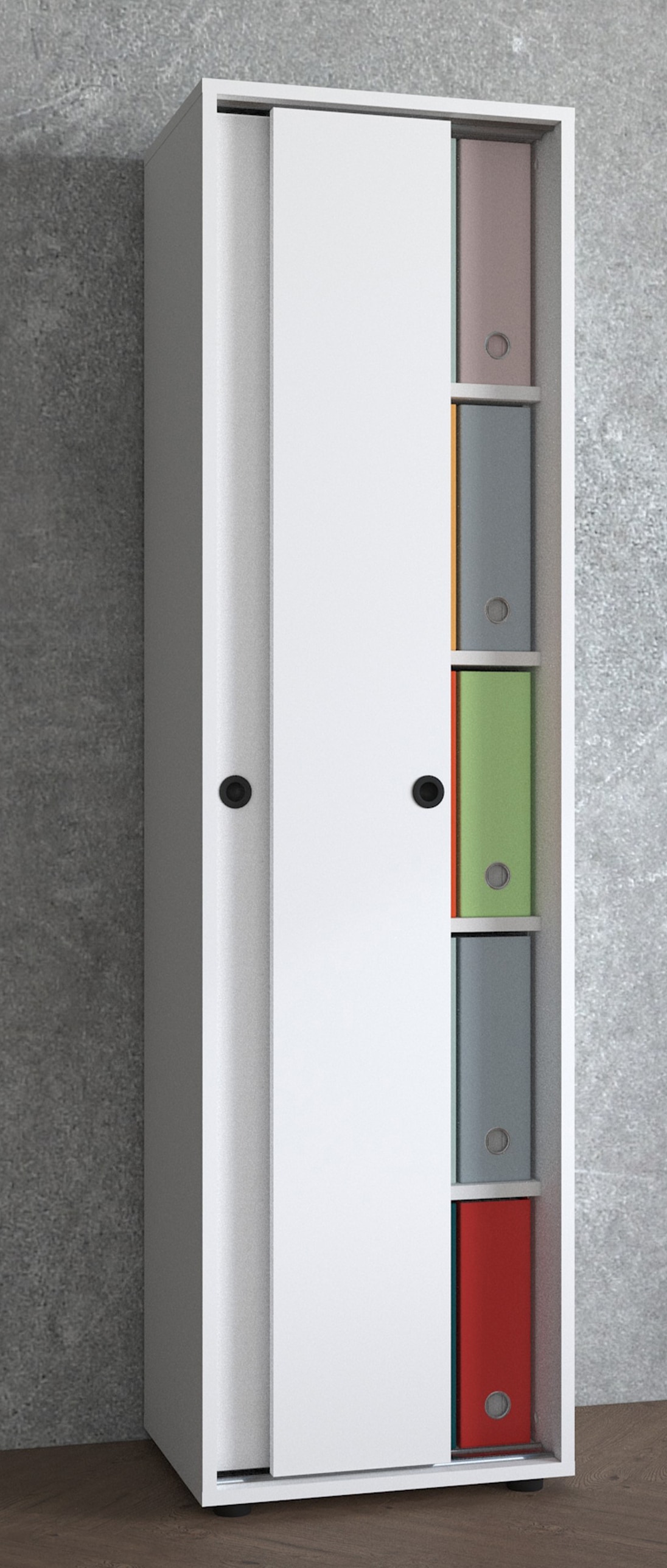 VCM Aktenschrank »VCM Büroschrank mit 5 Fächern | moderner Aktenschrank mit Schiebetüren | Maße ca. H. 168 x B. 49 x T. 38 cm ¿ Ulas 5-Fach« 1 Stk. tlg.