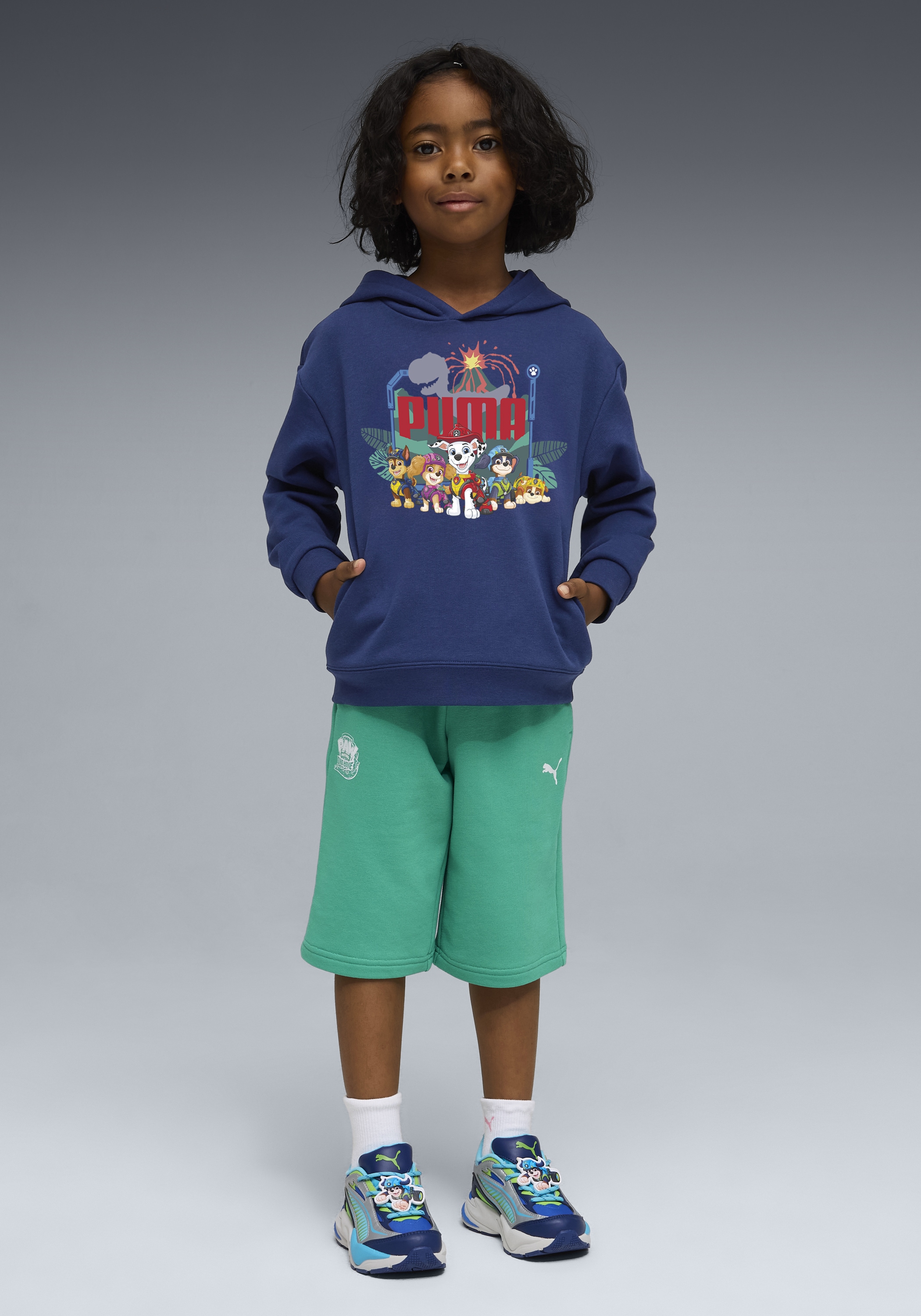 PUMA Kapuzensweatshirt »X PAW PATROL GRAPHIC HOODIE TR«, für Kinder, Regular Fit, mit Kapuze, mit Kängurutasche
