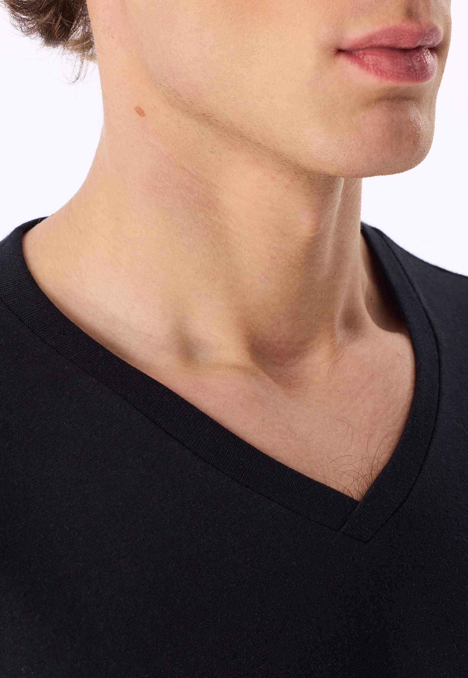 uncover by SCHIESSER Schlafanzug »Uncover Nightwear« 2 tlg. Single Jersey-Qualität, Langarm, V-Ausschnitt, weich