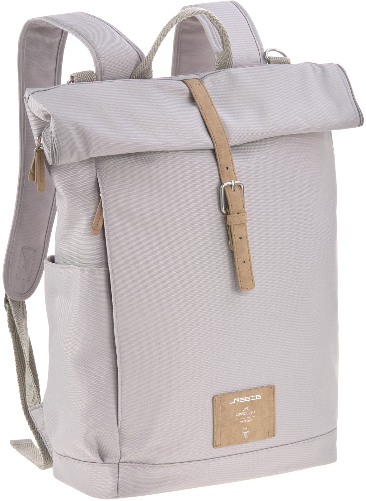 Wickelrucksack »Green Label, Rolltop, Grey«, PETA-approved vegan; zum Teil aus...