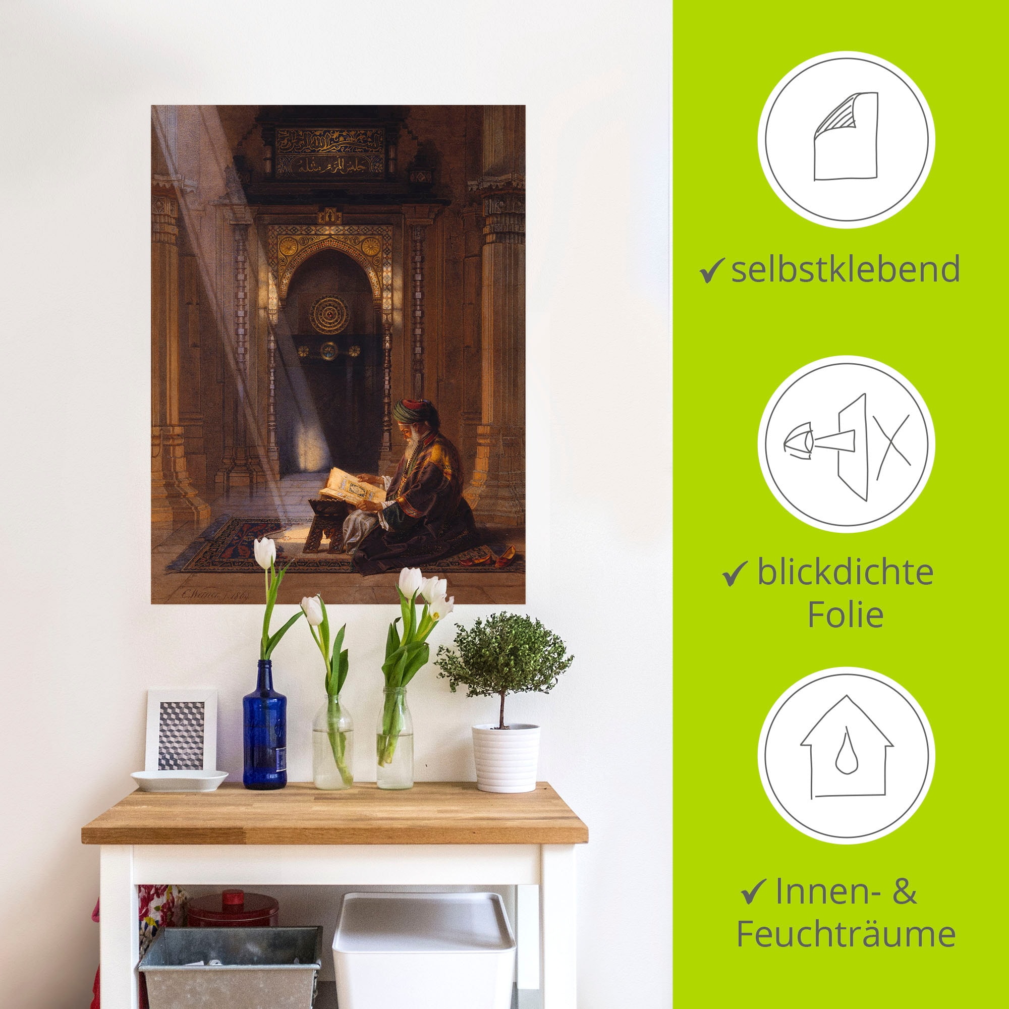 Artland Wandbild »In der Moschee.«, Religion, (1 St.), als Leinwandbild, Poster, Wandaufkleber in verschied. Größen