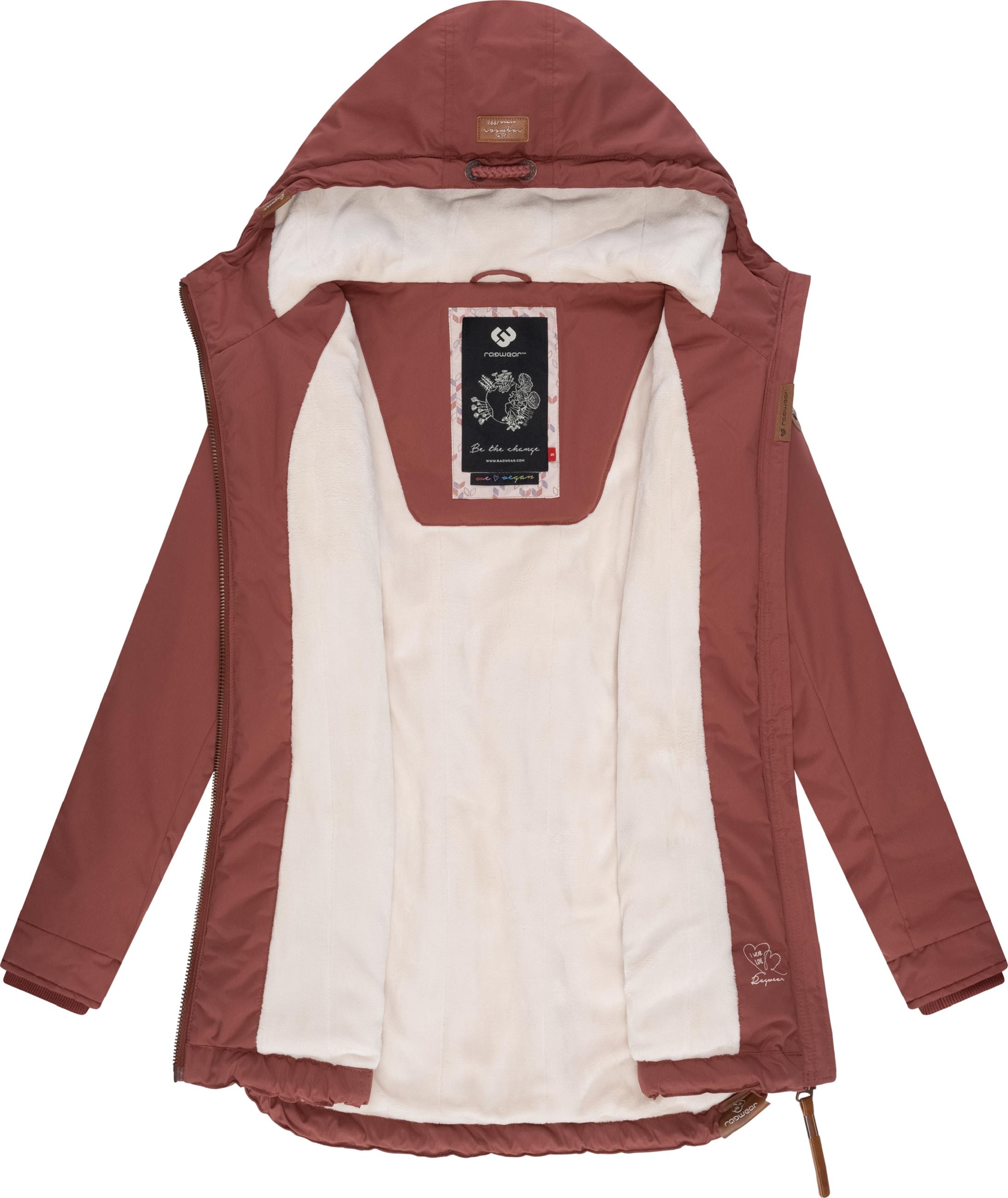 Ragwear Winterjacke »Winterjacke Zuzka Winter«, mit Kapuze, Wasserdichter Winterparka mit Teddyfleece Innenfutter