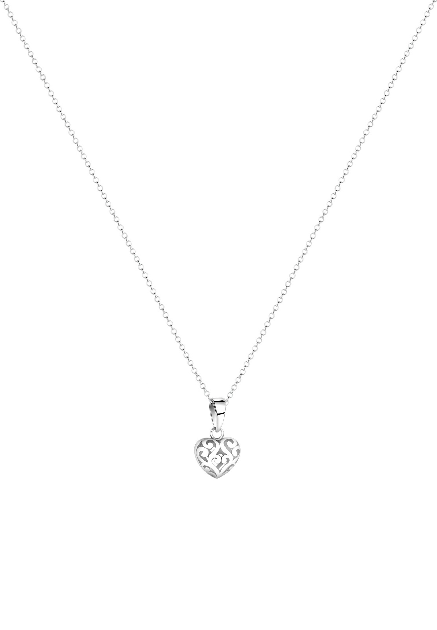 Nenalina Kette mit Anhänger »Halskette Herz Anhänger Ornament Love Liebe 925 Silber«