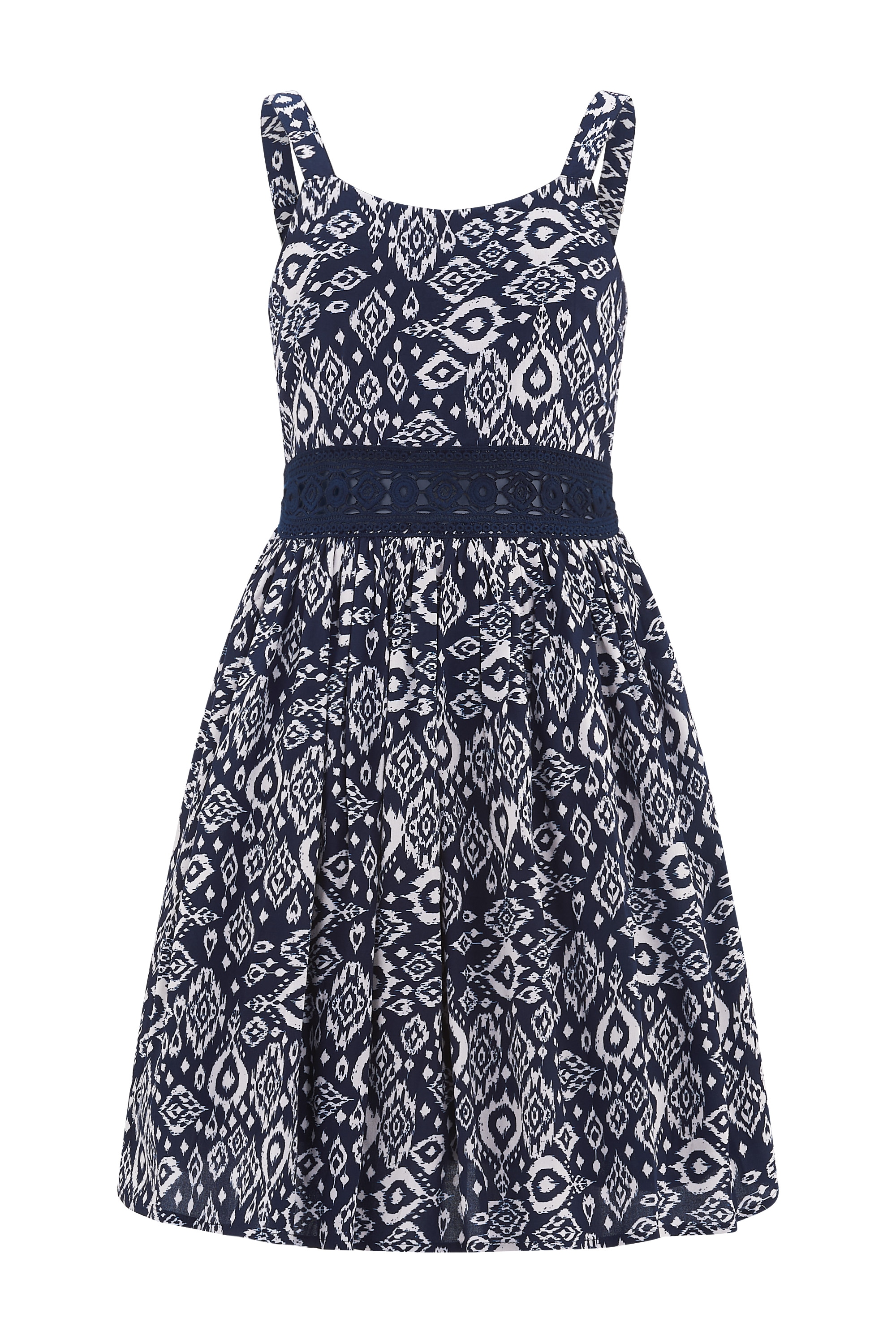 happy girls Druckkleid mit verstellbaren Trägern und gesmokten Rücken