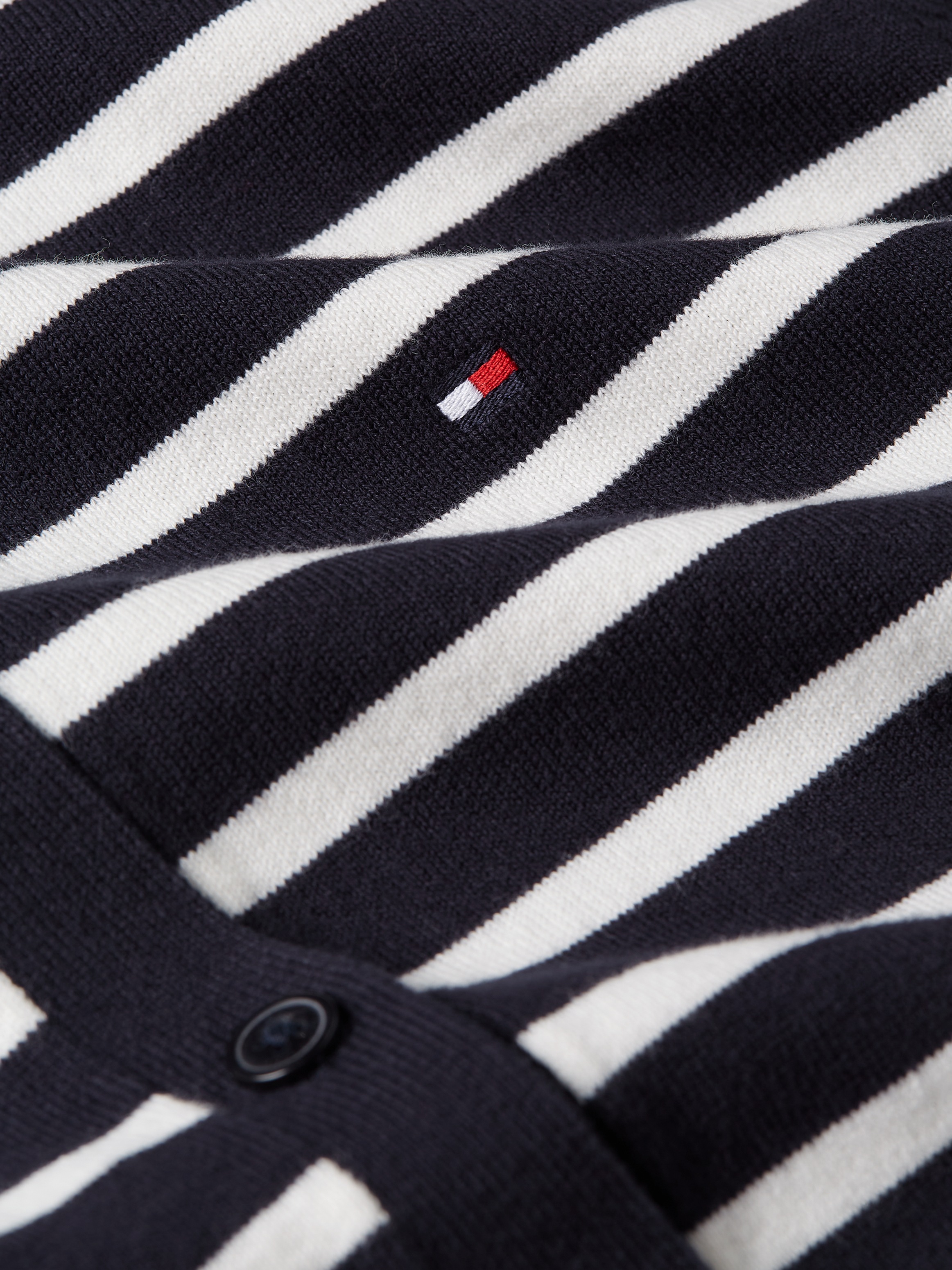 Tommy Hilfiger Cardigan »CO JERSEY STITCH CARDIGAN«, mit Logostickerei