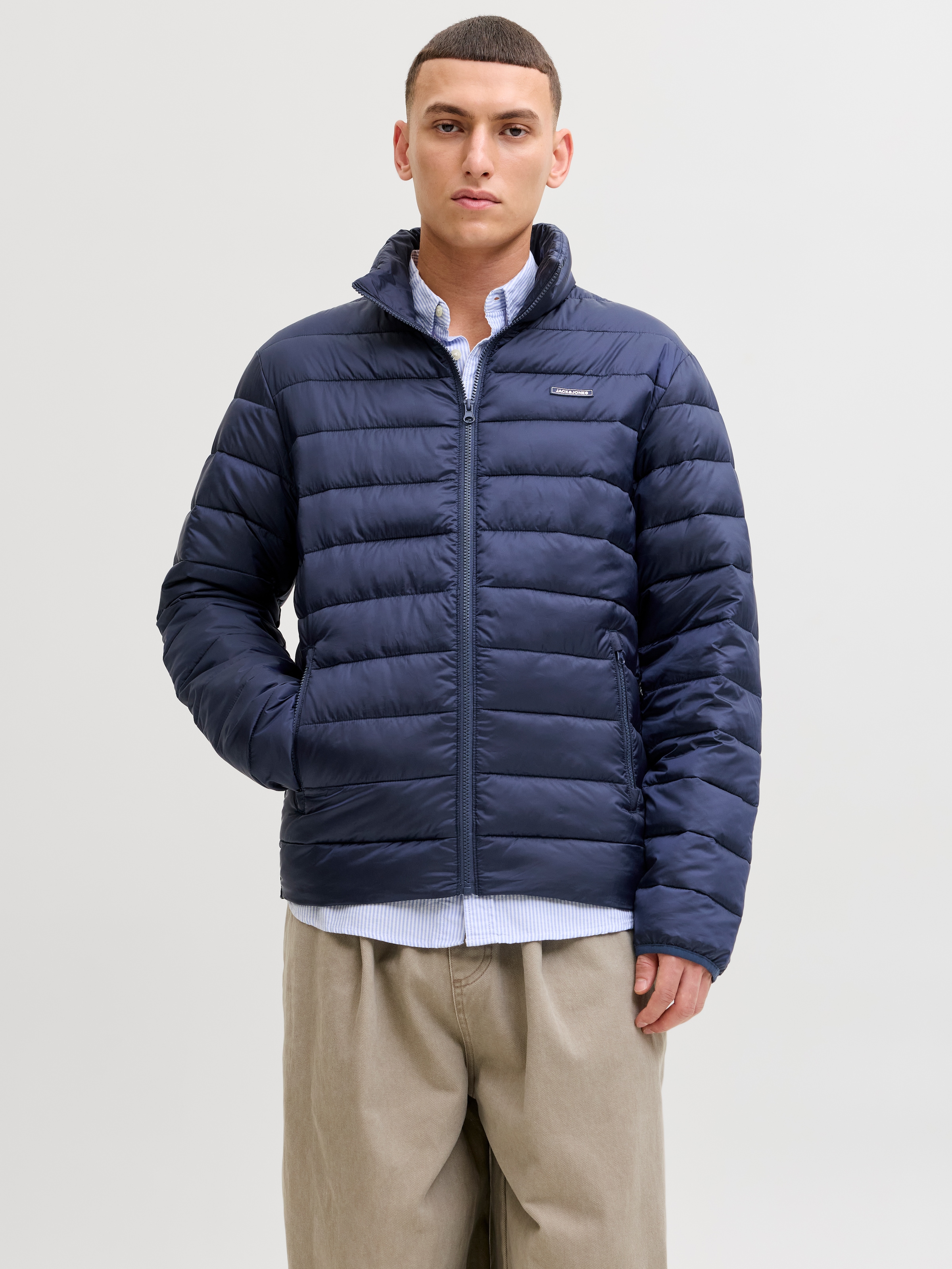 Jack & Jones Steppjacke »JJLOUIS LIGHT PUFFER COLLAR« ohne Kapuze