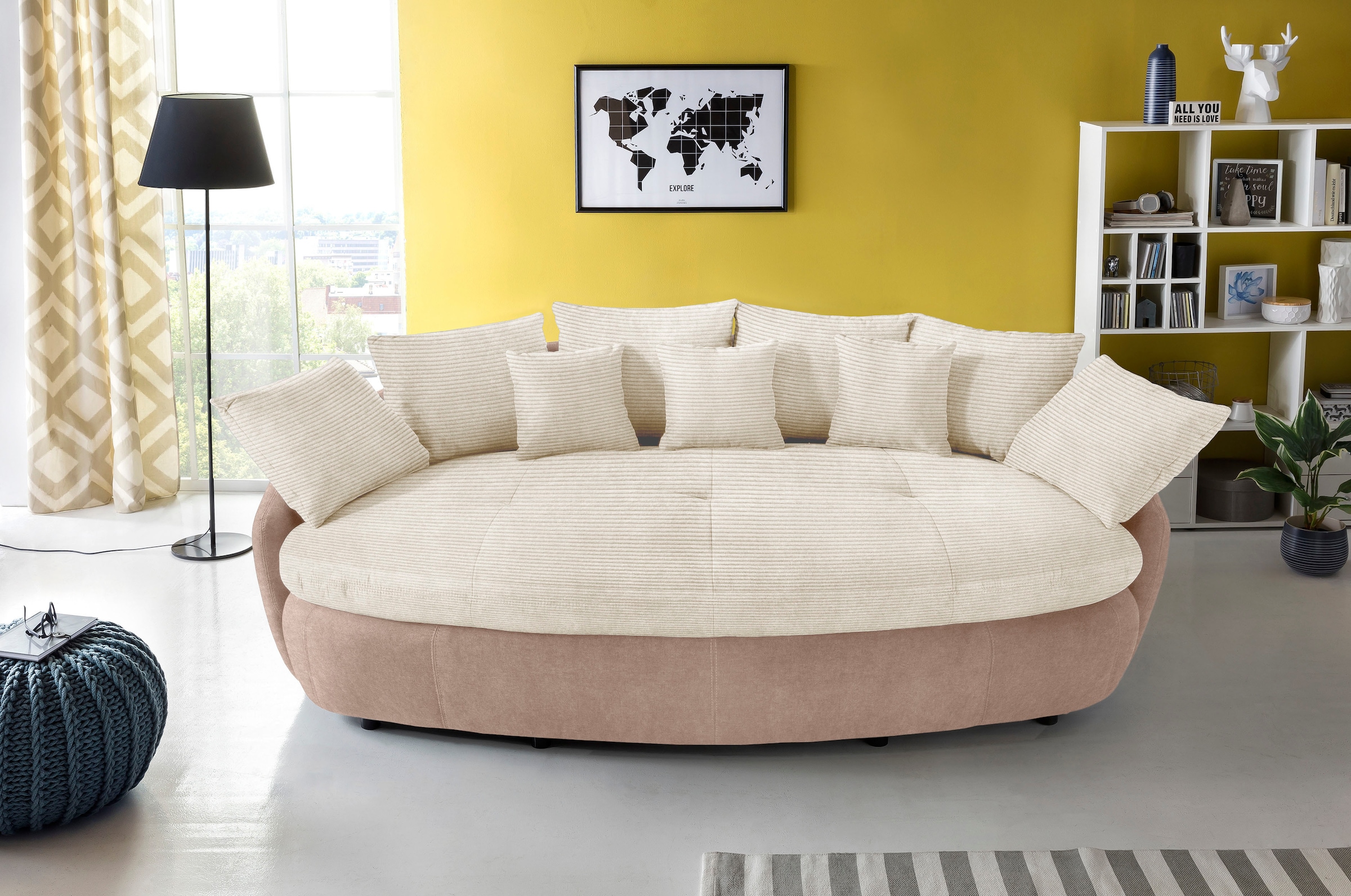 INOSIGN Big-Sofa »Aruba«, gemütliches Megasofa in XXL in organischer Form mit vielen Kissen