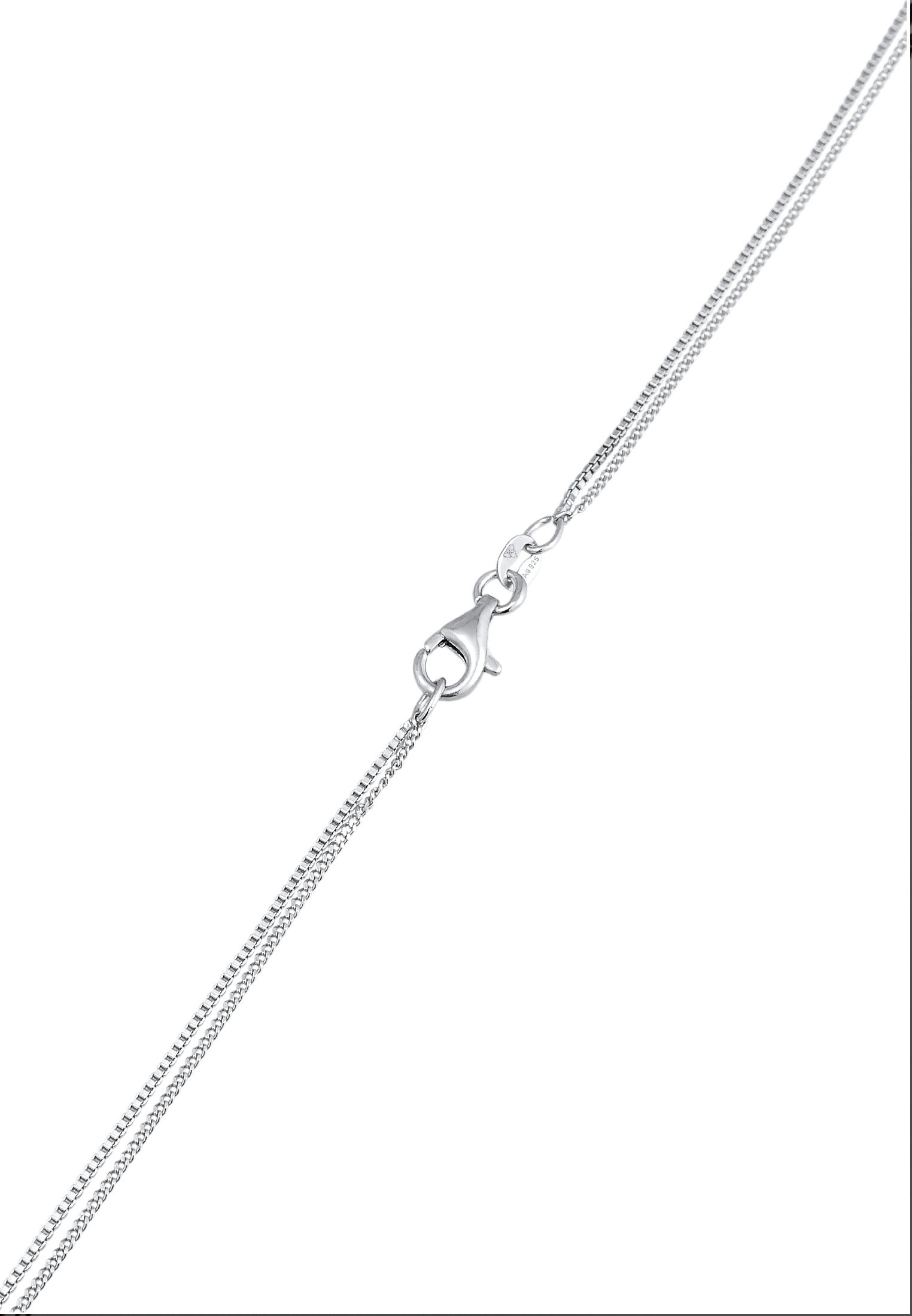 Elli Silberkette »Halskette Layer Plättchen Wellen Design 925 Silber«