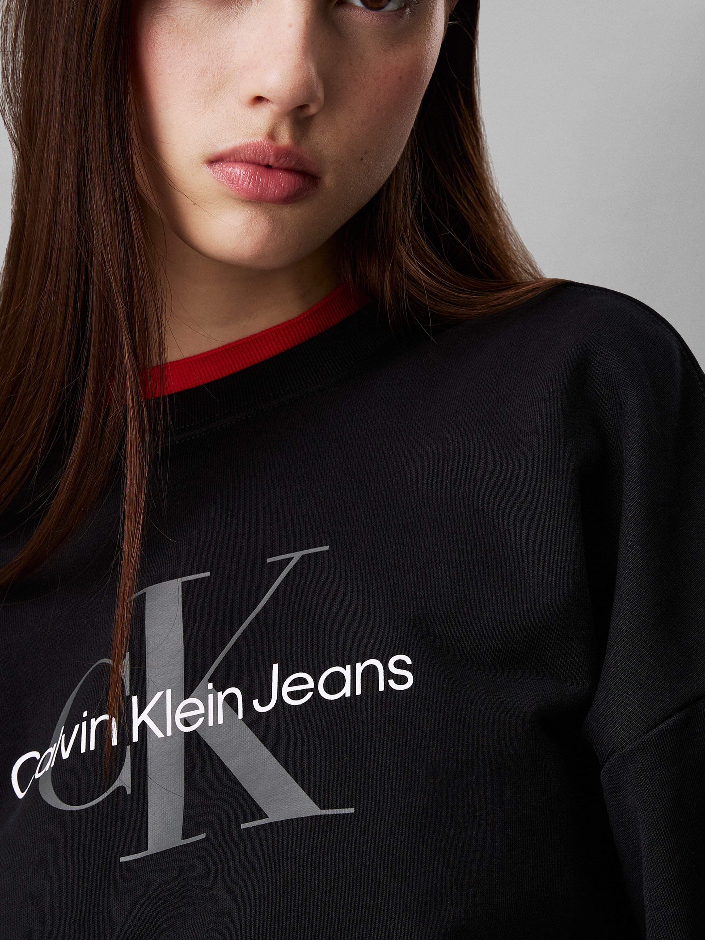 Calvin Klein Jeans Sweatshirt »LS MNLG FRNCH TRRY R«, Mit Rundhalsausschnitt
