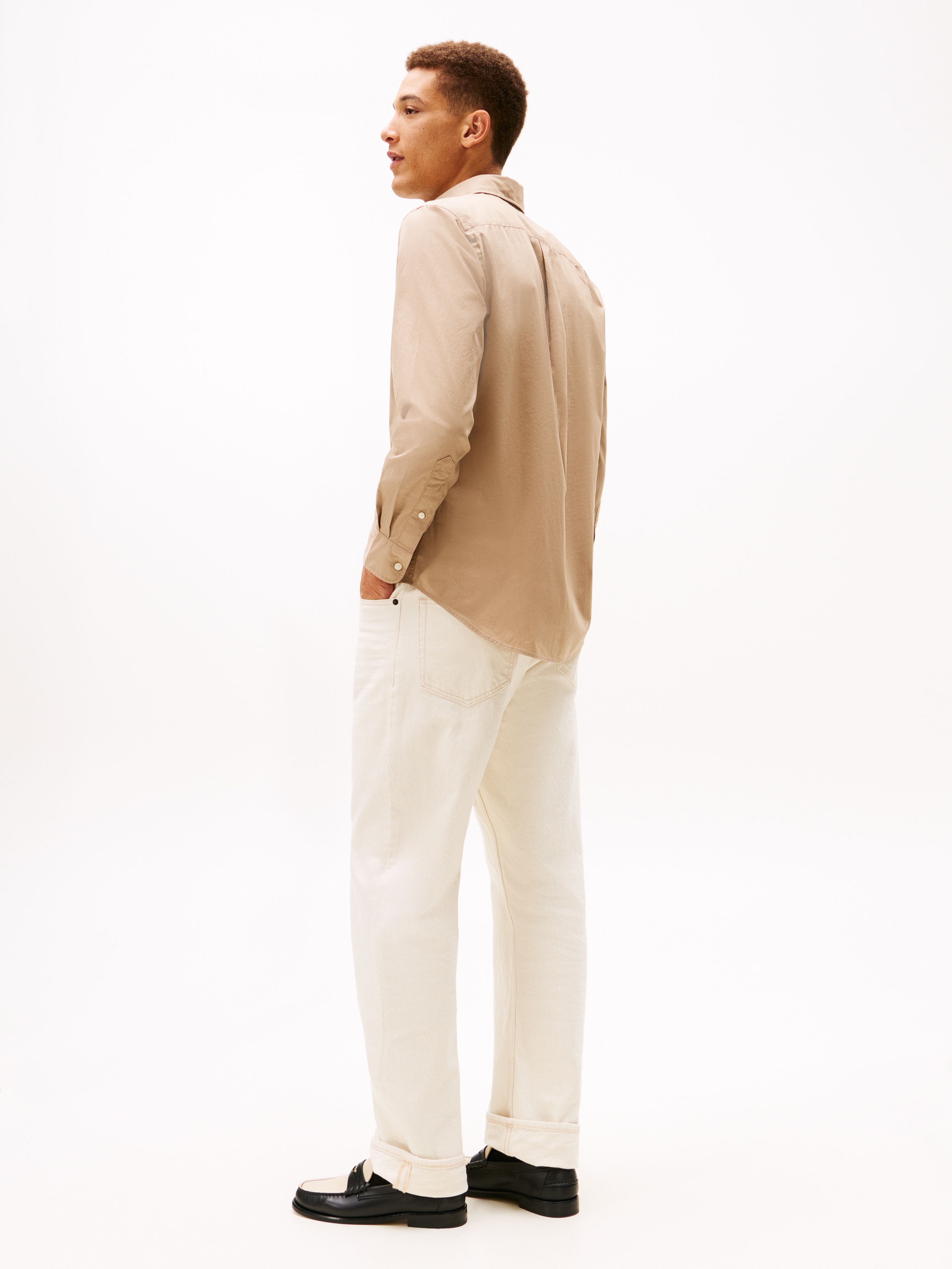 Tommy Hilfiger Businesshemd »FLEX POPLIN SOLID« unifarben, klassisch, regular fit, Baumwolle, Button-down-Kragen