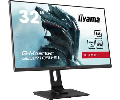 Iiyama Gaming-Monitor »IIYAMA GB3271QSU-B1 LCD-Monitor, Flat, 81 cm (32"), 2.560x1.440 WQHD«, 80,1 cm/31,5 Zoll, 2560 x 1440 px, 1 ms Reaktionszeit, 165 Hz, 1ms, IPS, neig-und höhenverstellb. HDMI, DisplayPort, USB, schwarz