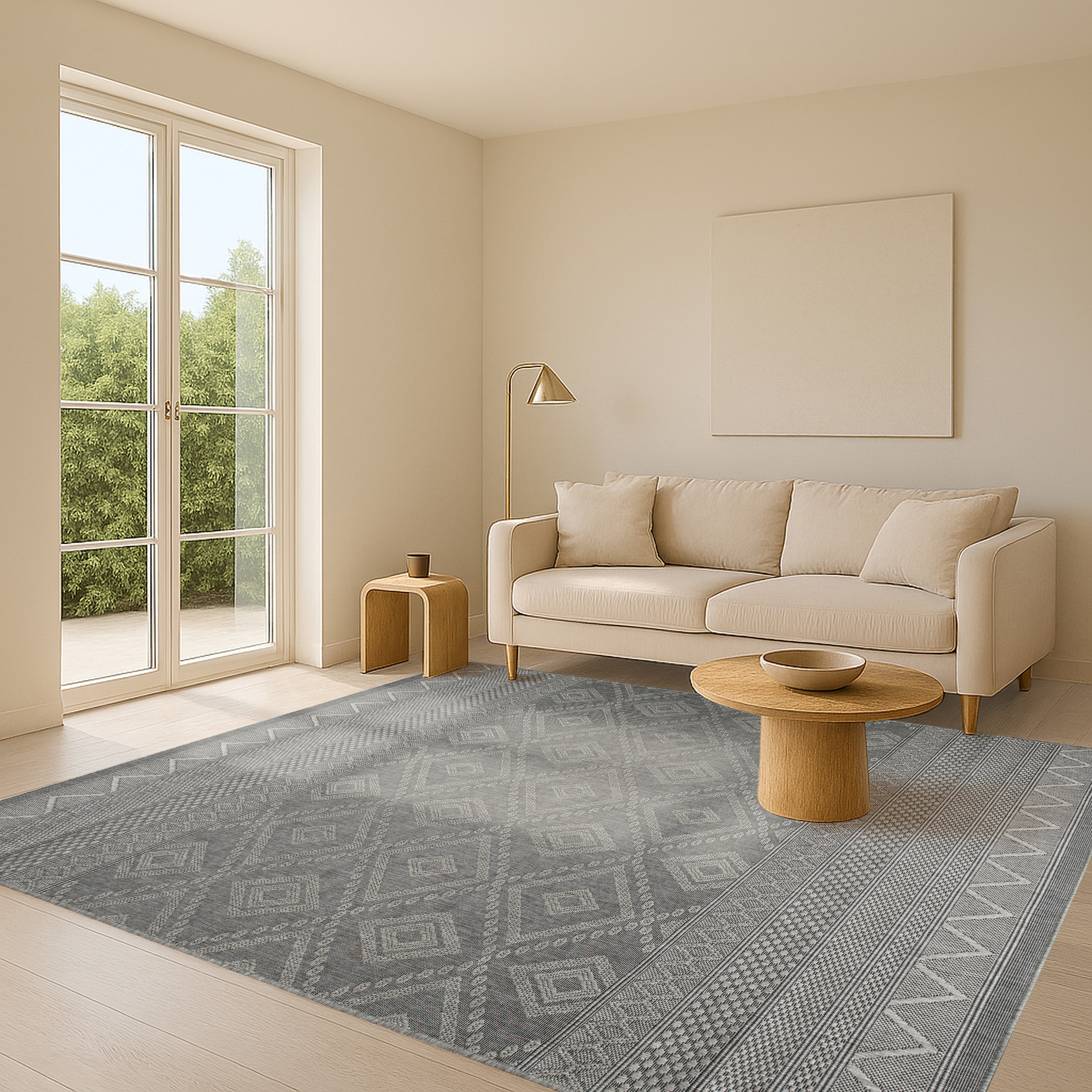 my home Teppich »Toronto auch als Läufer erhältlich«, rechteckig, 3 mm Höhe, In- und Outdoor geeignet, Sisal-Optik, Wetterfest & UV-beständig, Boho