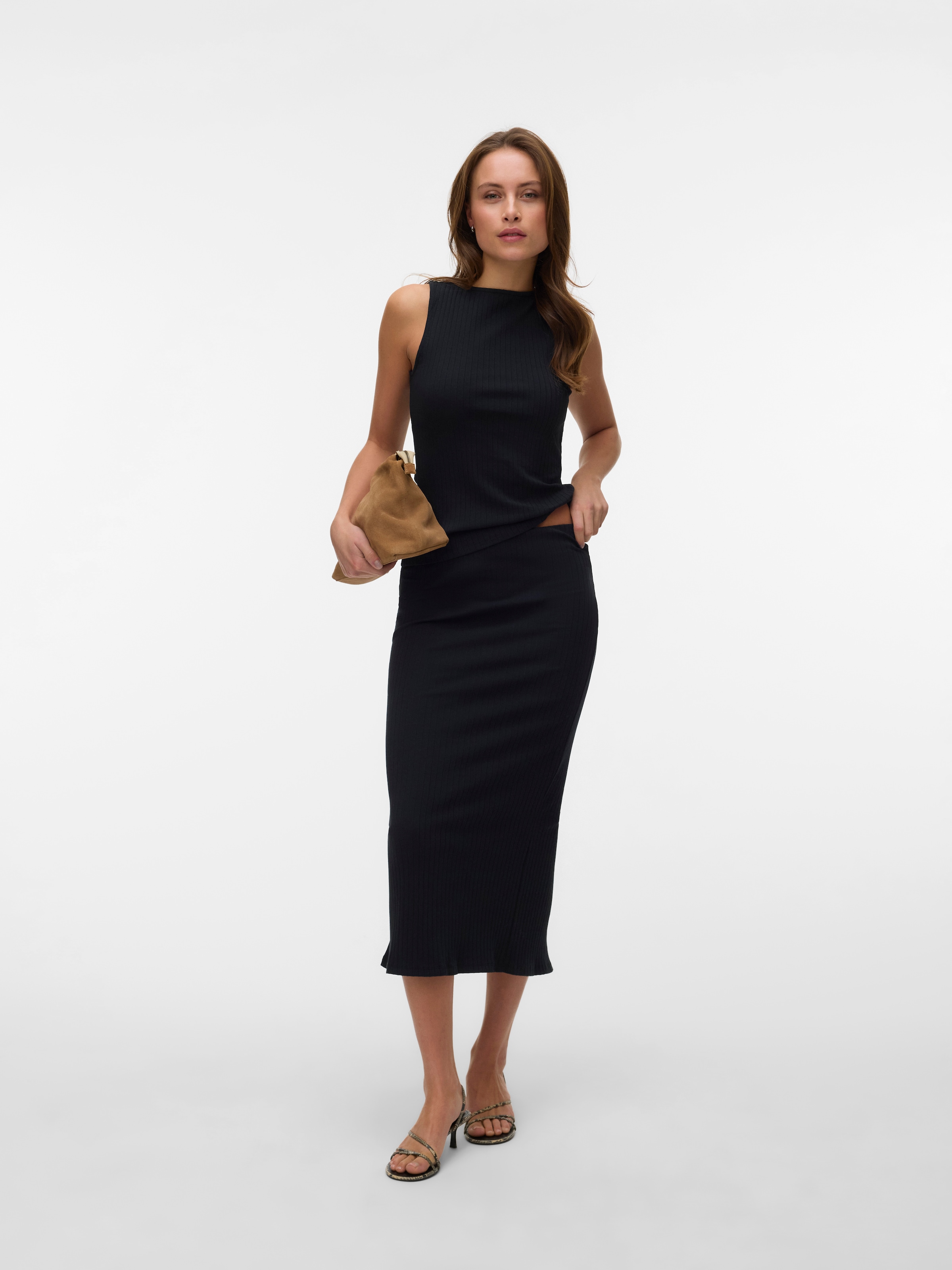 Vero Moda Shirttop »VMRUBY SL TOP JRS NOOS« Baumwollmischung