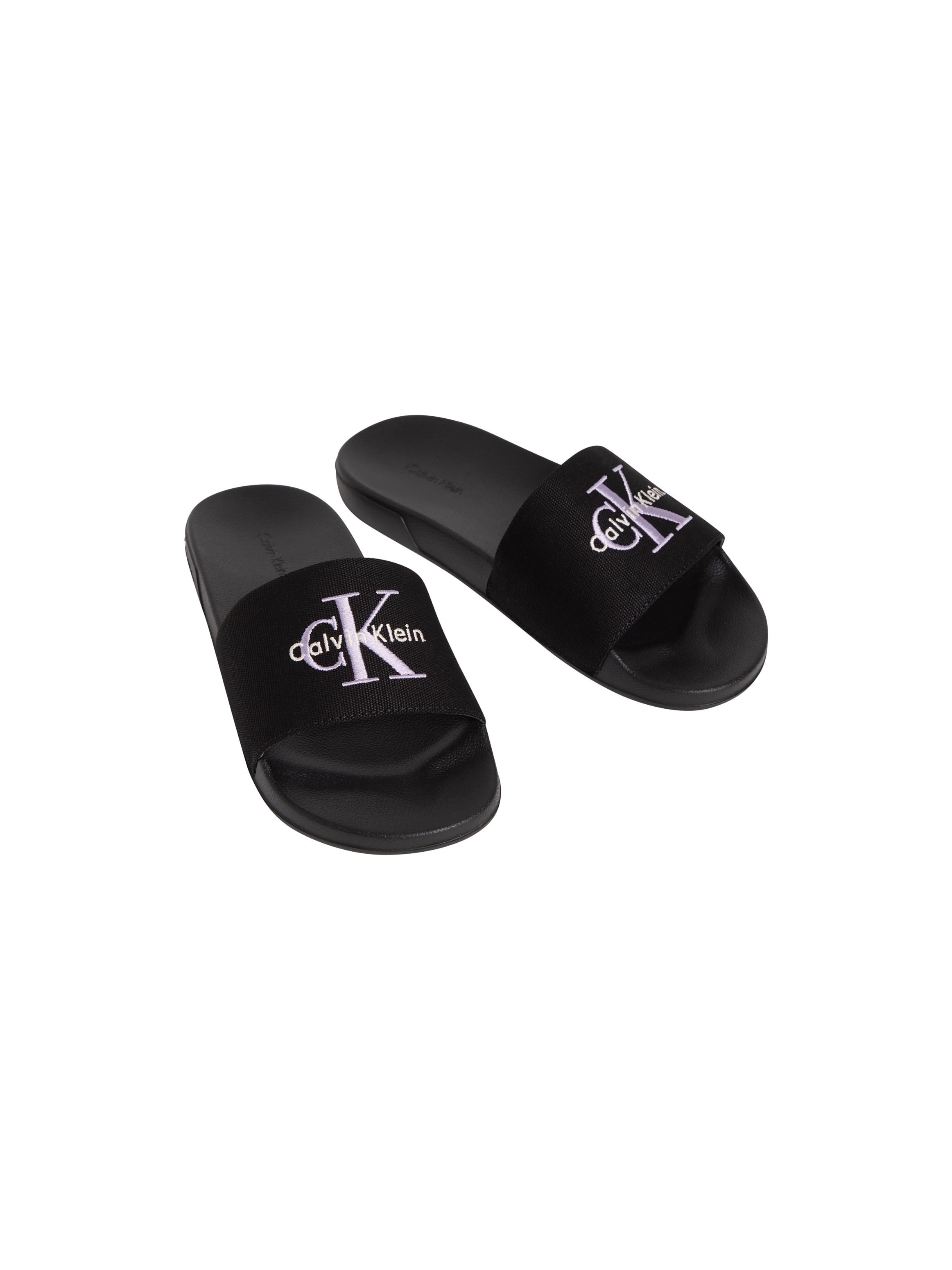 Calvin Klein Pantolette »ESS SLIDE CV WN«  Sommerschuh, Poolslides, Pantolette, Strandschuh mit Logoschriftzug