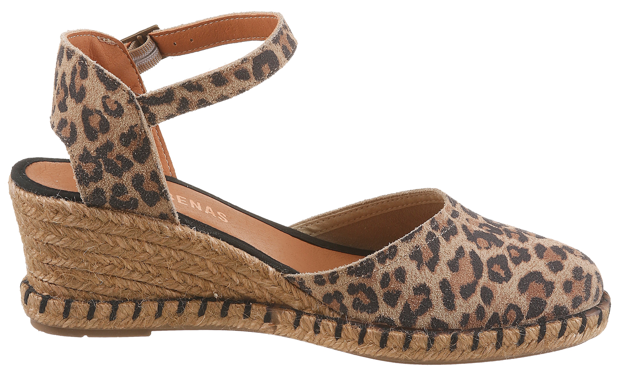 VERBENAS Slingpumps »MALENA LEO«  Keilsandalette, Sommerschuh, Urlaubsschuh im Leo-Look