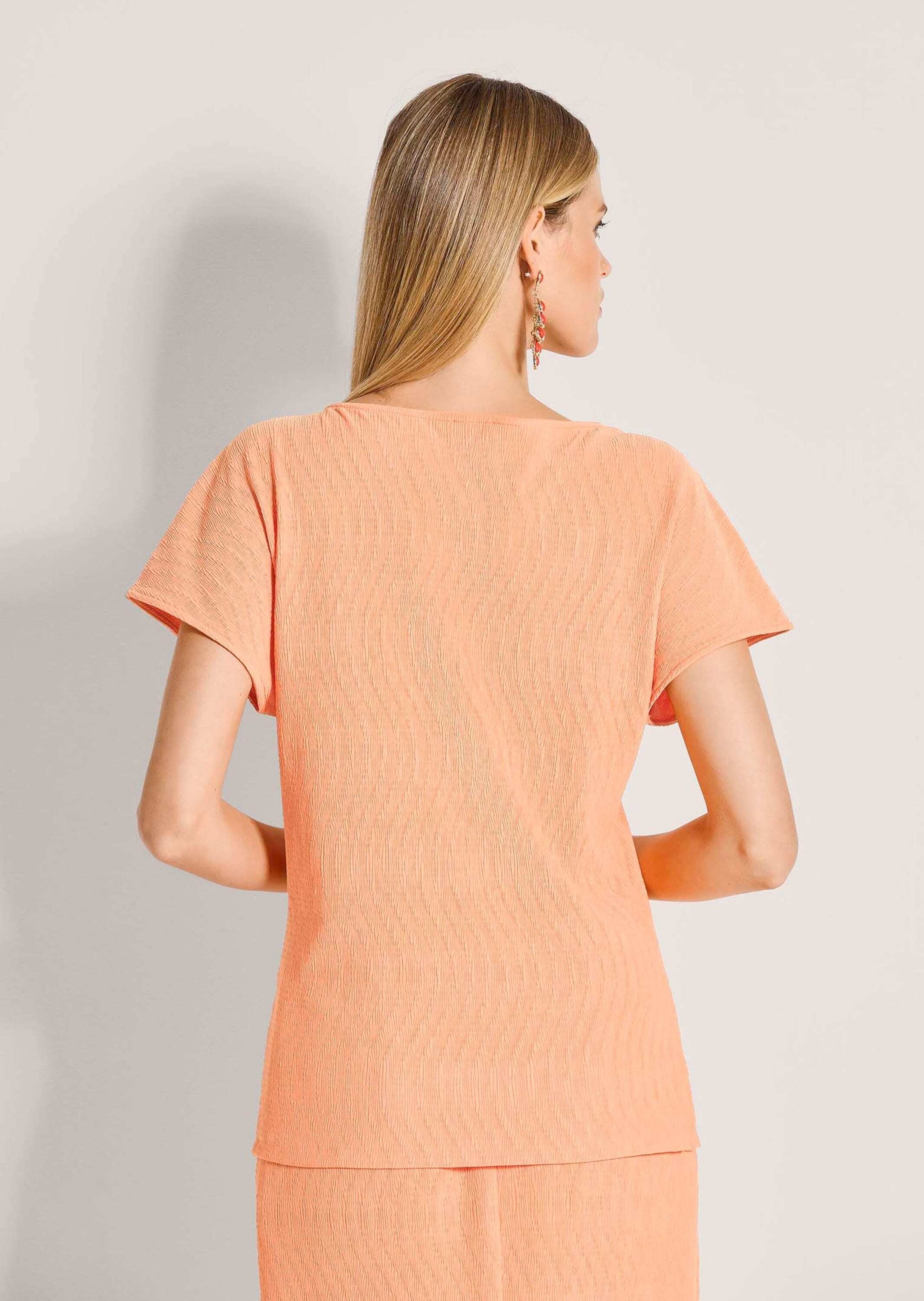 MADELEINE Kurzarmshirt »Shirt Elegantes Sommershirt mit U-Boot-Ausschnitt« Überschnittene Schultern