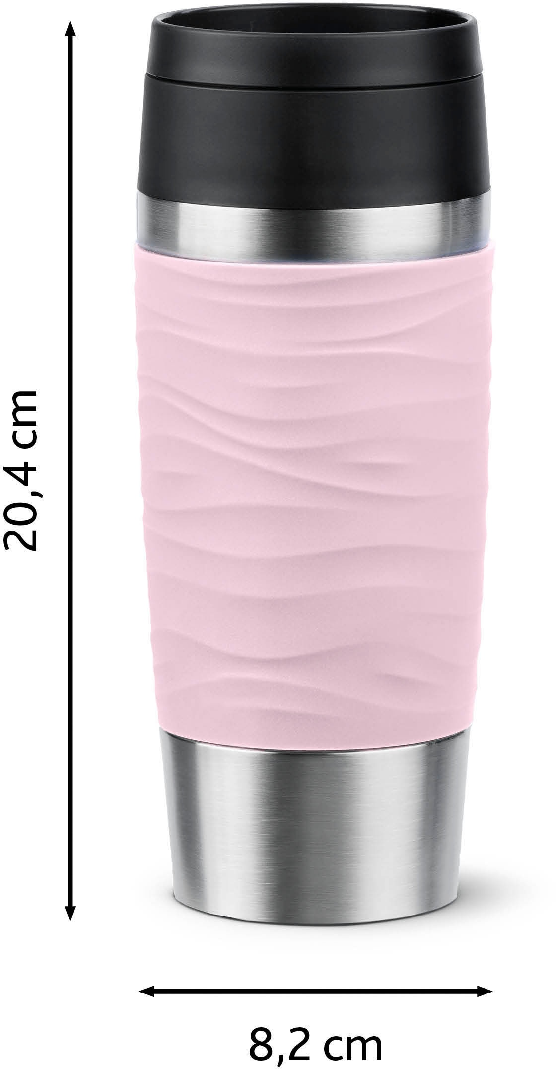 Emsa Thermobecher »Travel Mug Classic Wave«, 100% dicht, spülmaschinenfest, 360°-Trinköffnung