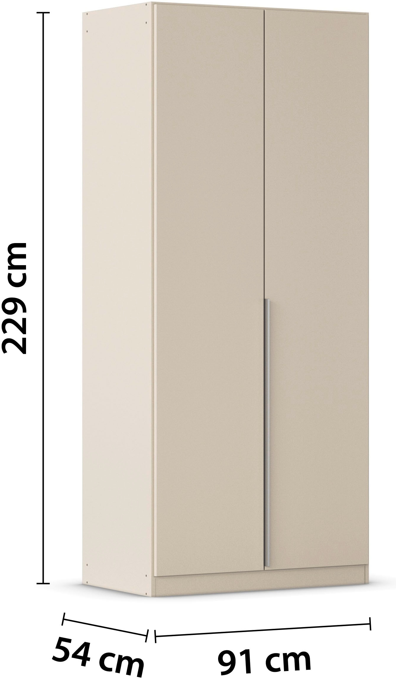 rauch Drehtürenschrank »Kleiderschrank Schrank Garderobe AGORDO TOPSELLER Schlafzimmer«, (in zwei Griff-Farben mit Dekor- oder Hochglanzfront), durchdachte Innenausstattung, in 6 Breiten und 2 Höhen MADE IN GERMANY