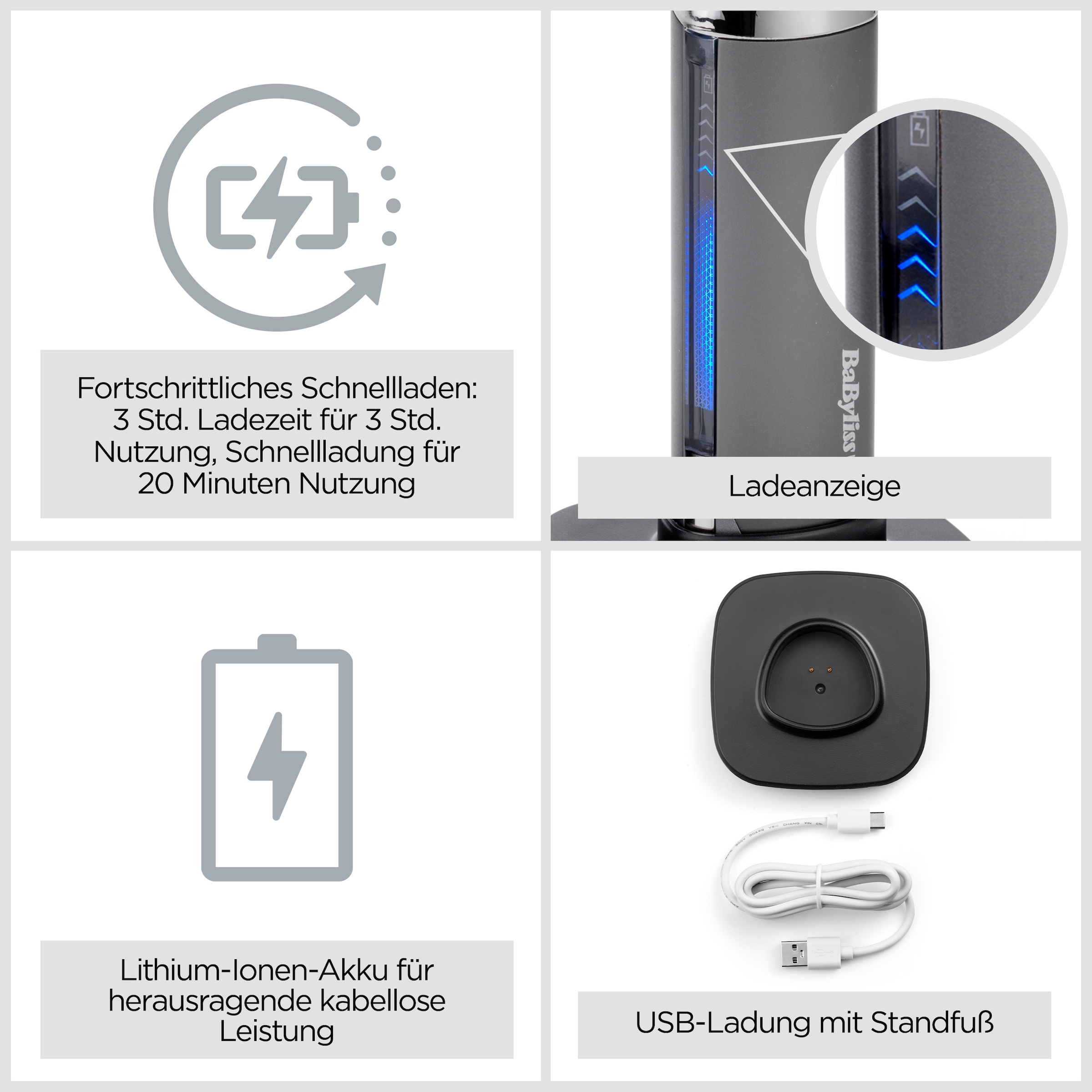 BaByliss Bartschneider »BaByliss Super-X Metal Barttrimmer, Bartschneider, wasserdicht, T996E« 2 Aufsätze Japanischer Stahl, 2 Kammaufsätze mit 6 Positionen 1–6mm, kabellos