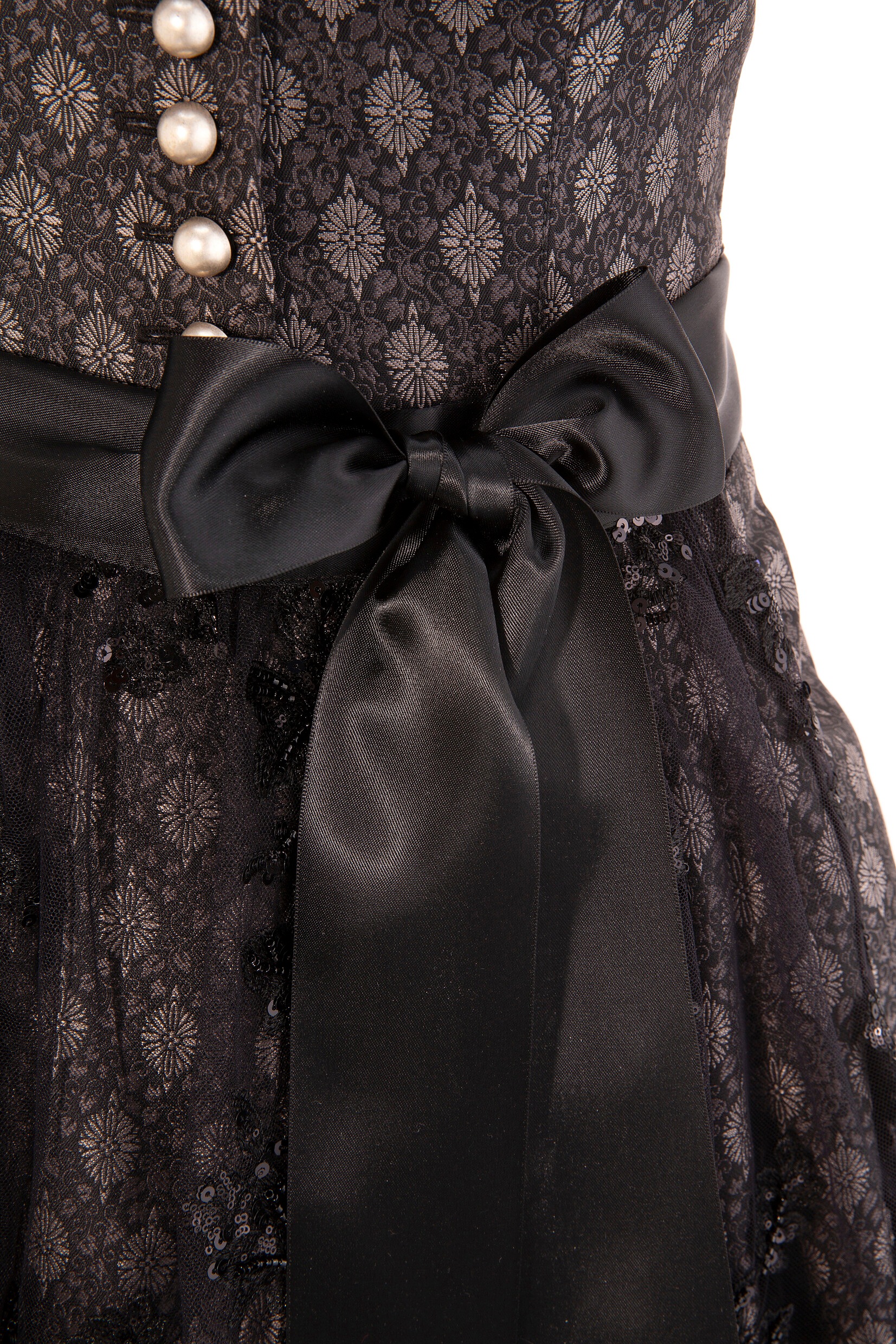 MarJo Dirndl »June«, (2 tlg.), Damen, midi mit Spitzenschürze und Pailletten