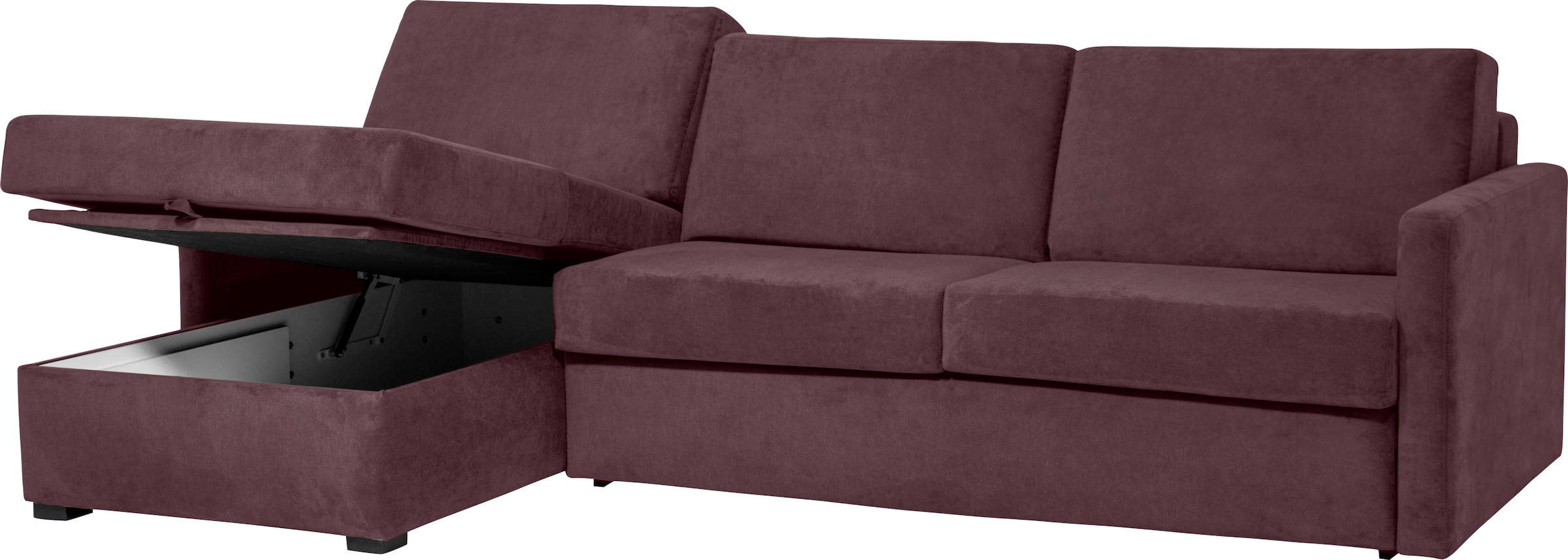 Places of Style Schlafsofa »GOLDPOINT Ecksofa 264 cm, Liegefläche (140/200cm), L-Form,«, Bettfunktion, Bonell-Federkernmatratze und Dauerschläfer-Funktion