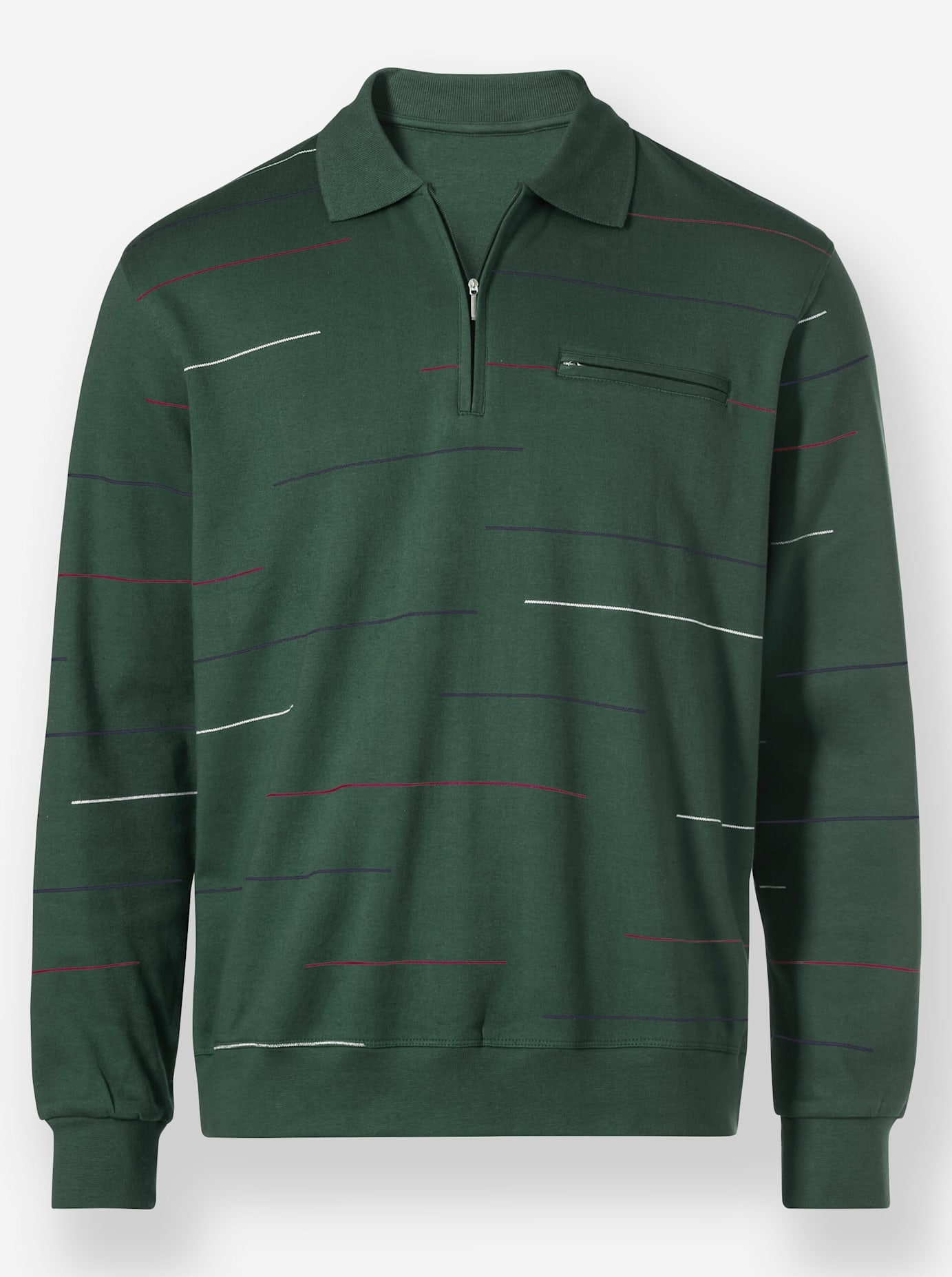 Marco Donati Langarm-Poloshirt »Sweatshirt«, (1 tlg.)