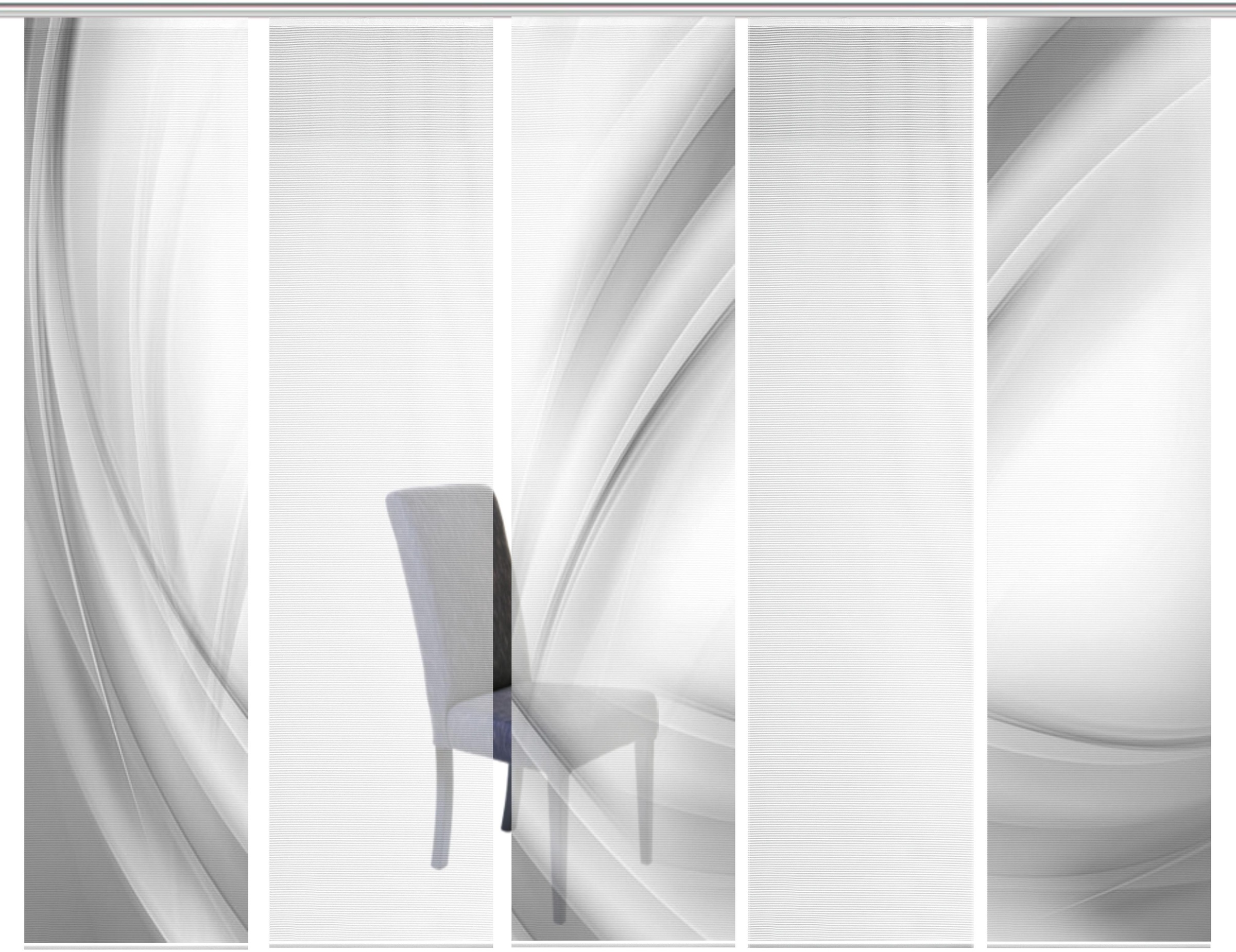 Vision S Schiebegardine »5ER SET UNO«, HxB: 260x60, Schiebevorhang 5er Set Digitaldruck