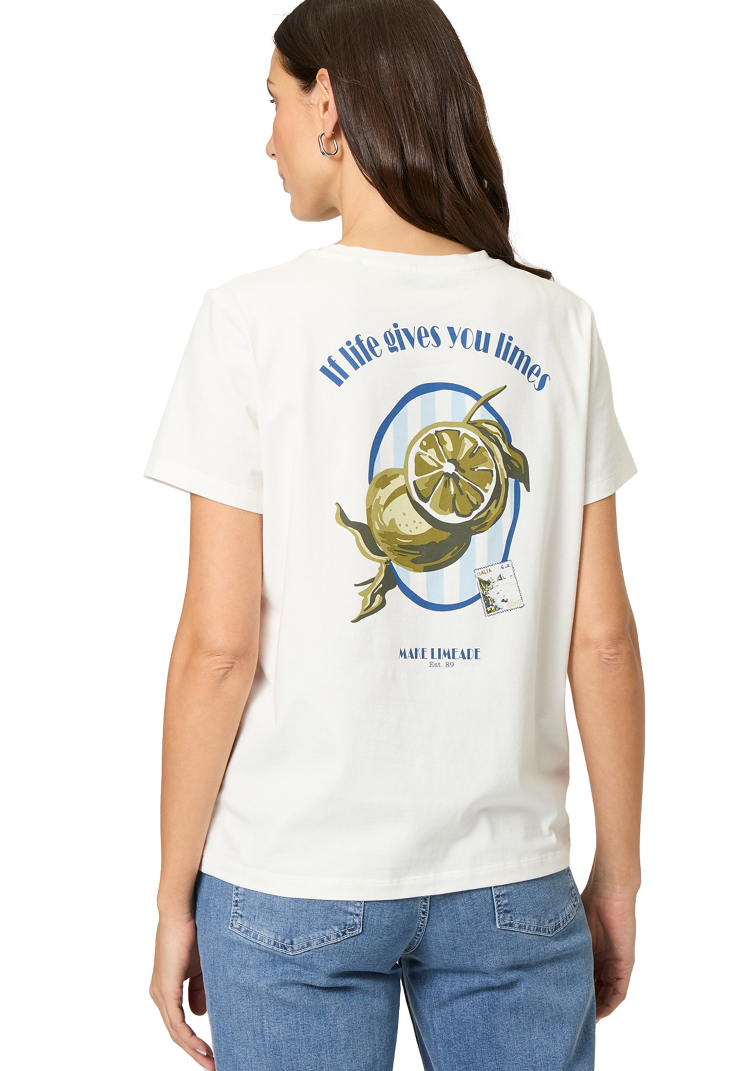 Zero Kurzarmshirt »Shirt mit Rückprint«