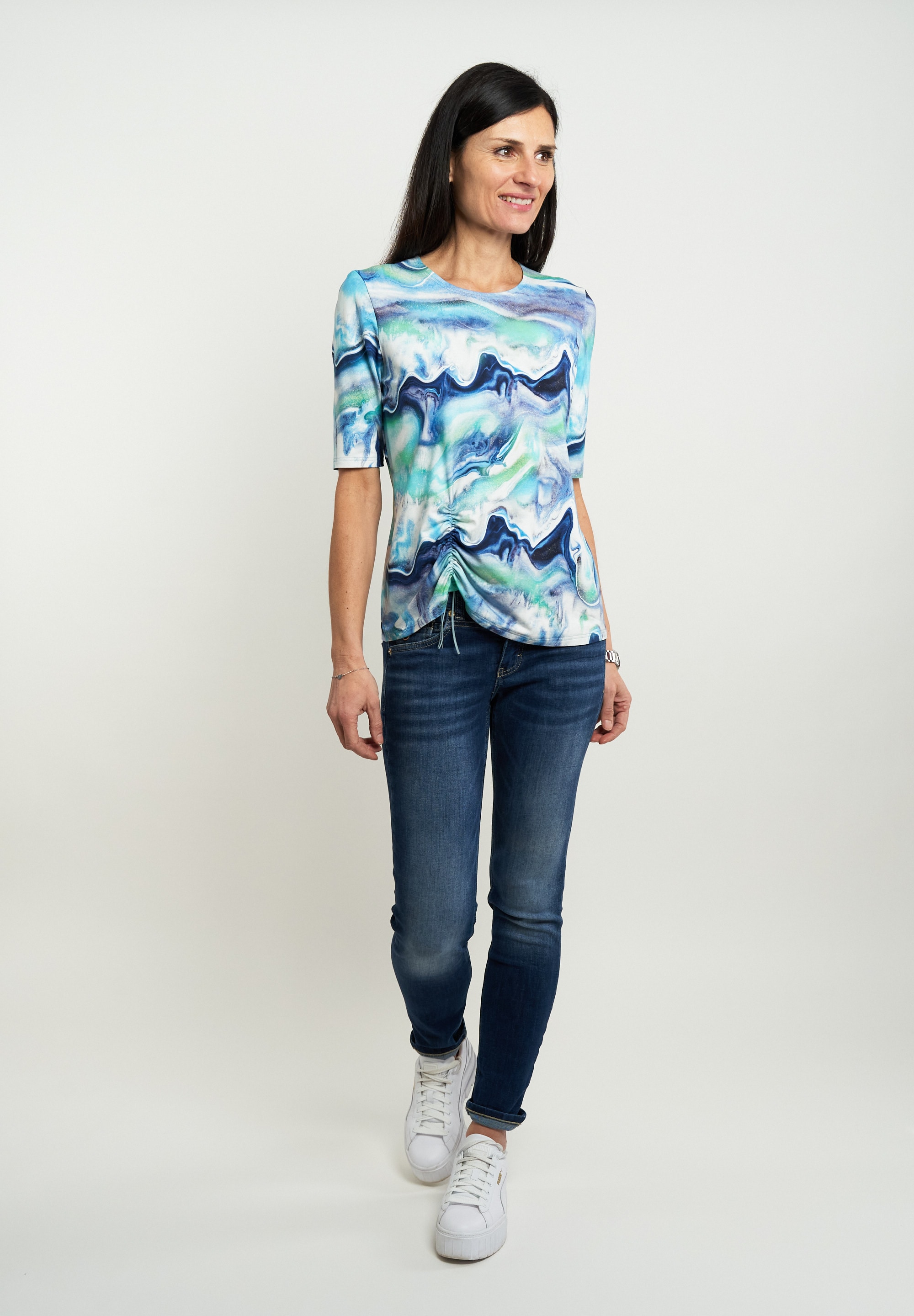 Seidel Moden Kurzarmshirt, mit All-Over Print, MADE IN GERMANY