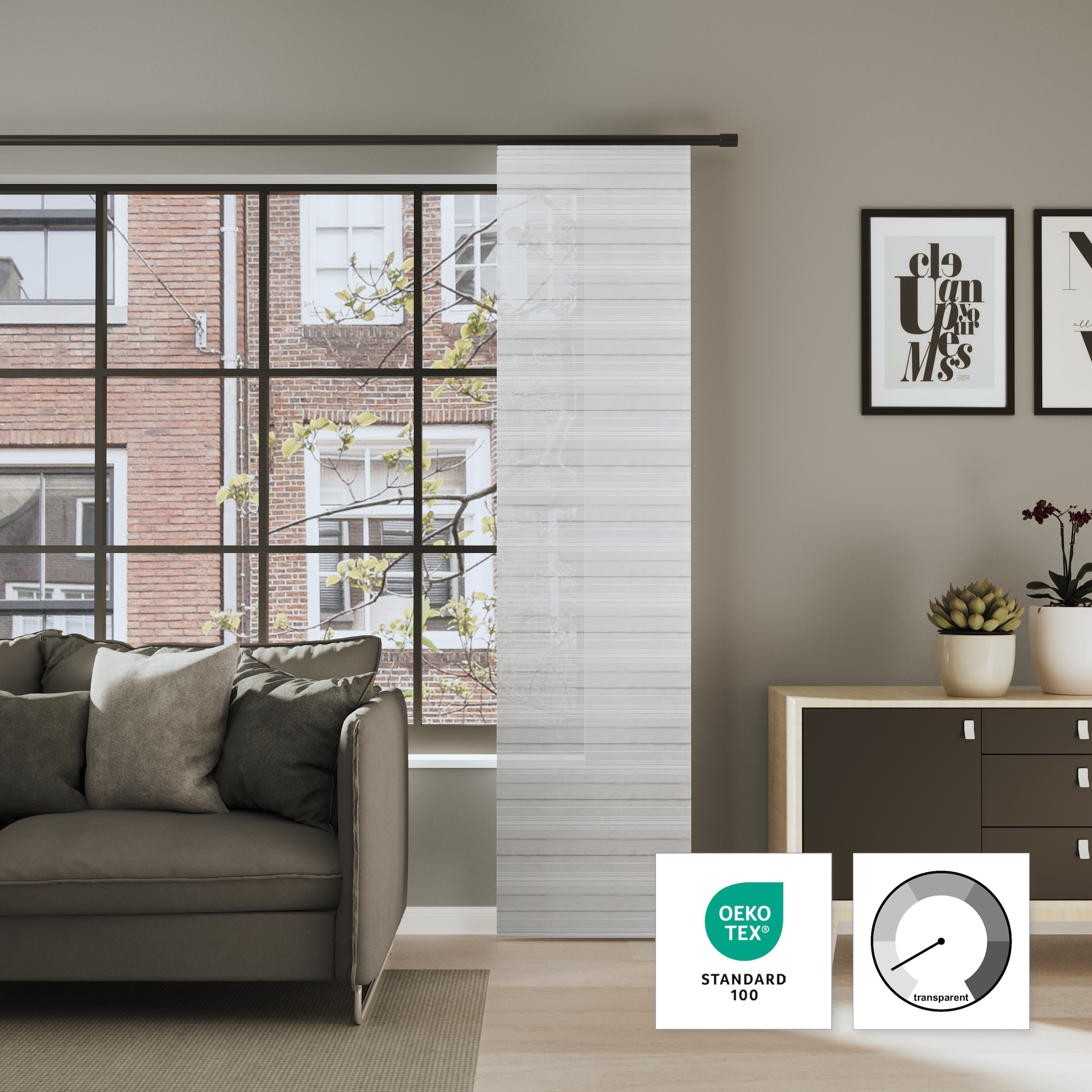 Neutex for you! Schiebegardine »PIATTO« Paneelwagen 1 Stk. tlg. Feine Streifenoptik, Strukturwirkung