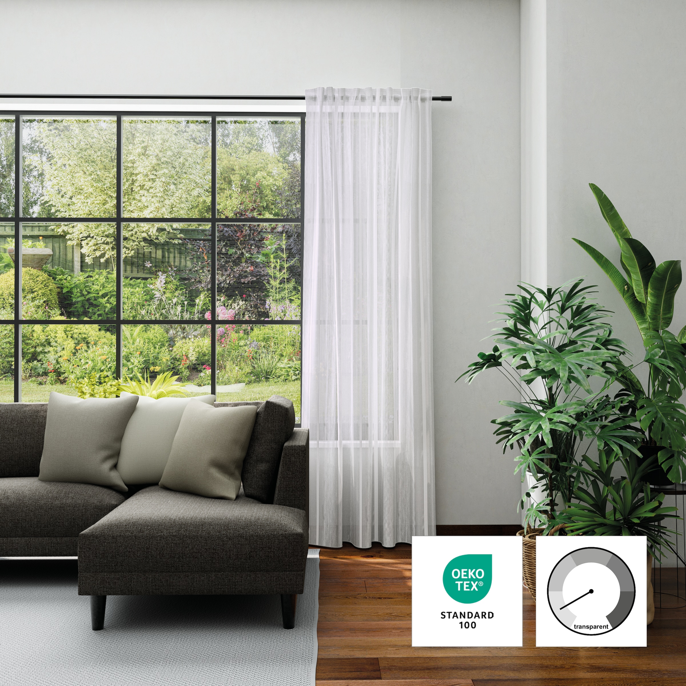 Neutex for you! Vorhang »KORSIKA« Multifunktionsband 1 Stk. tlg. Matt-Glanz-Streifen