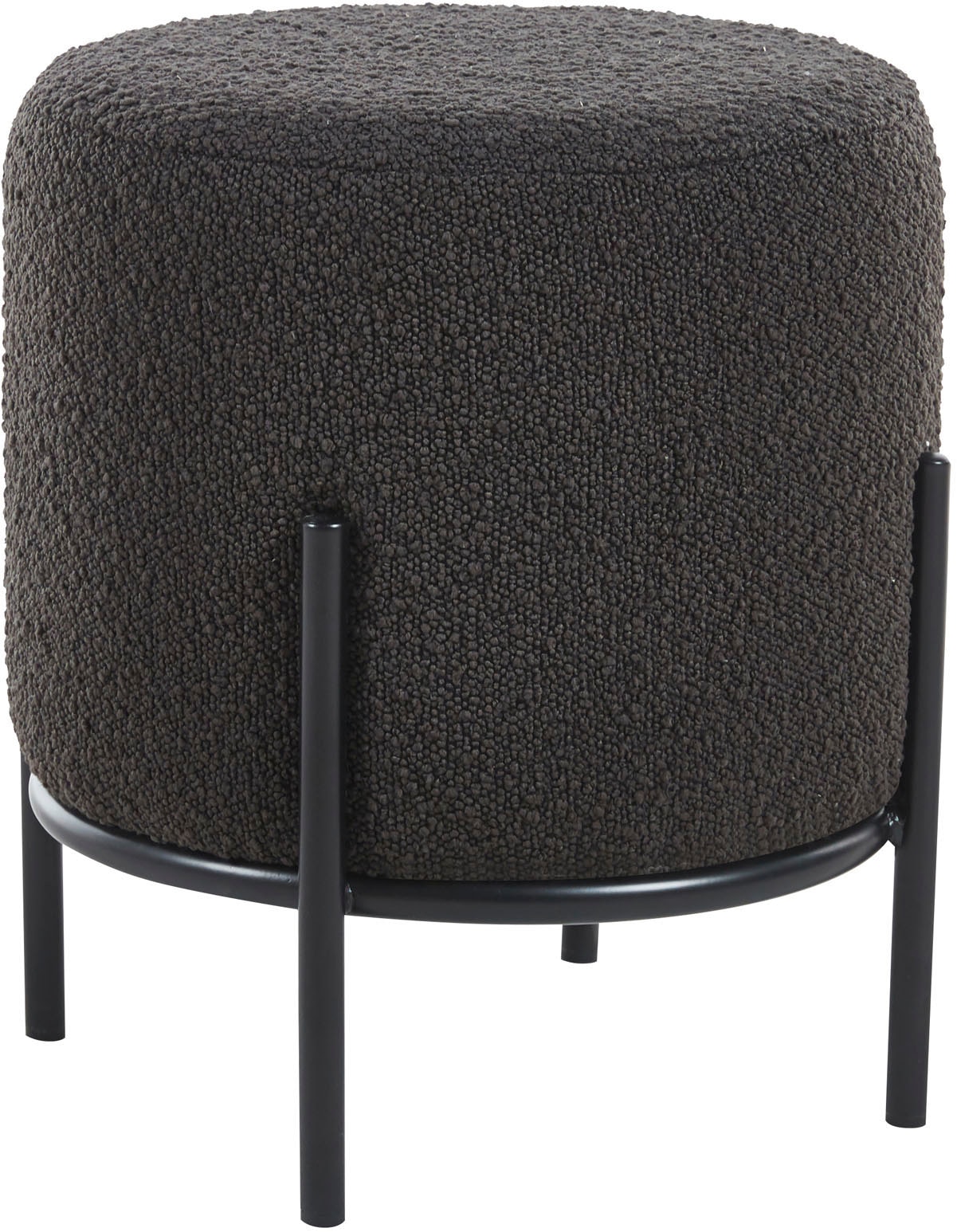 SalesFever Polsterhocker, mit Design-Gestell aus schwarzem Metall