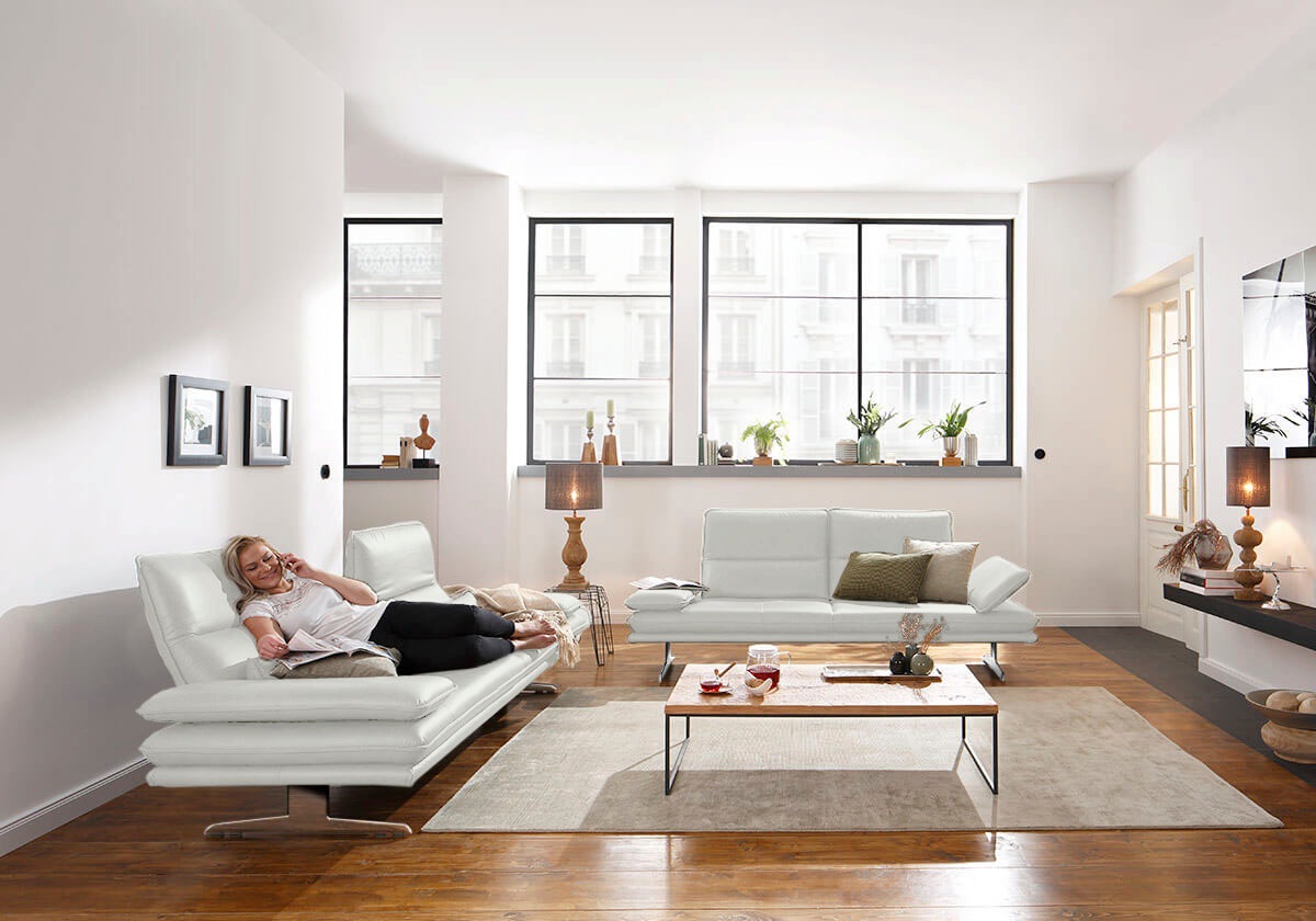 W.SCHILLIG 2,5-Sitzer »broadway Designsofa mit hohem Sitzkomfort«, Sitztiefenverstellung, Kopfteil- & Seitenteilverstellung, Breite 236cm