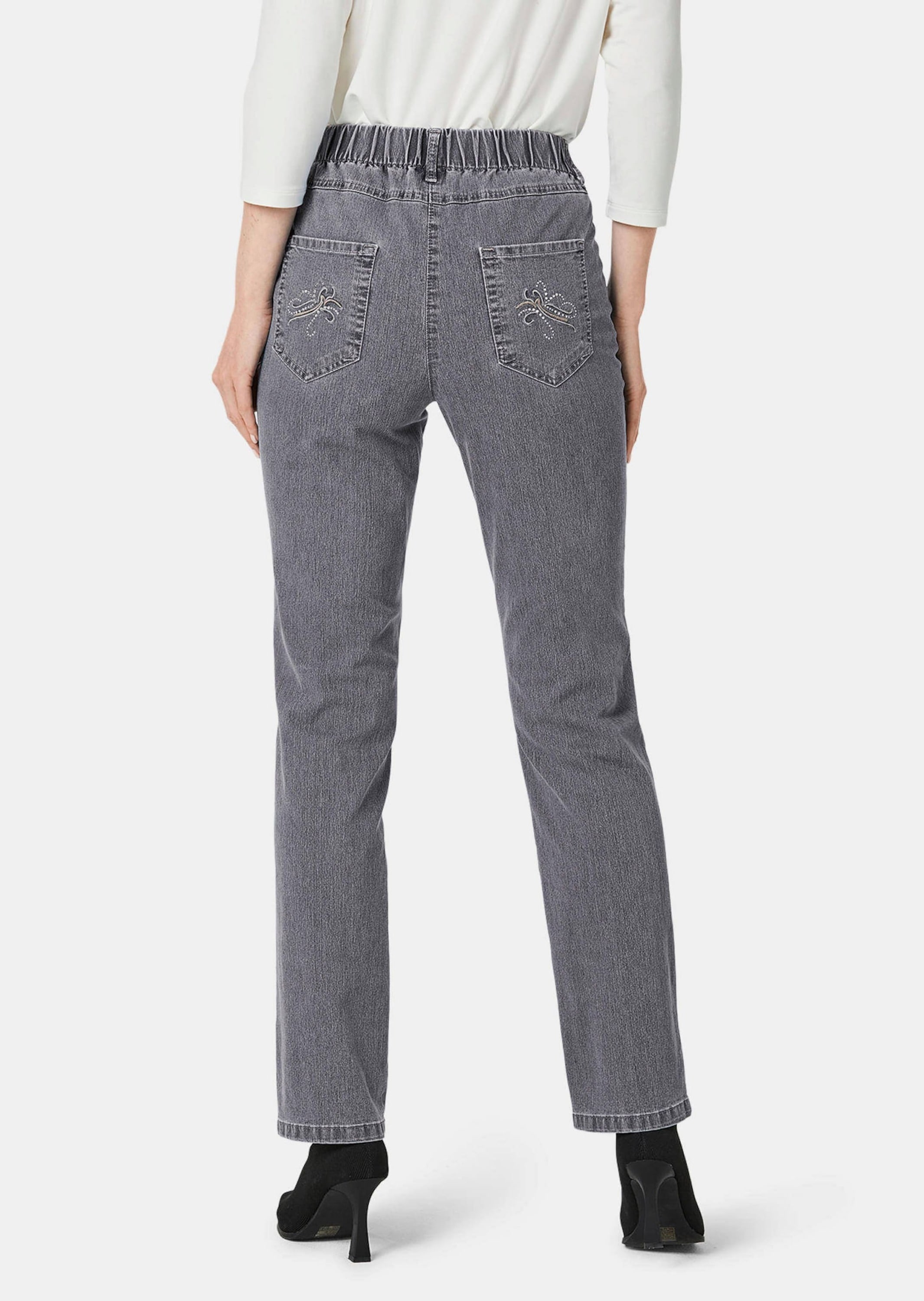 GOLDNER Regular-fit-Jeans »Jeansschlupfhose LOUISA Edel geschmückte Jeansschlupfhose LOUISA«