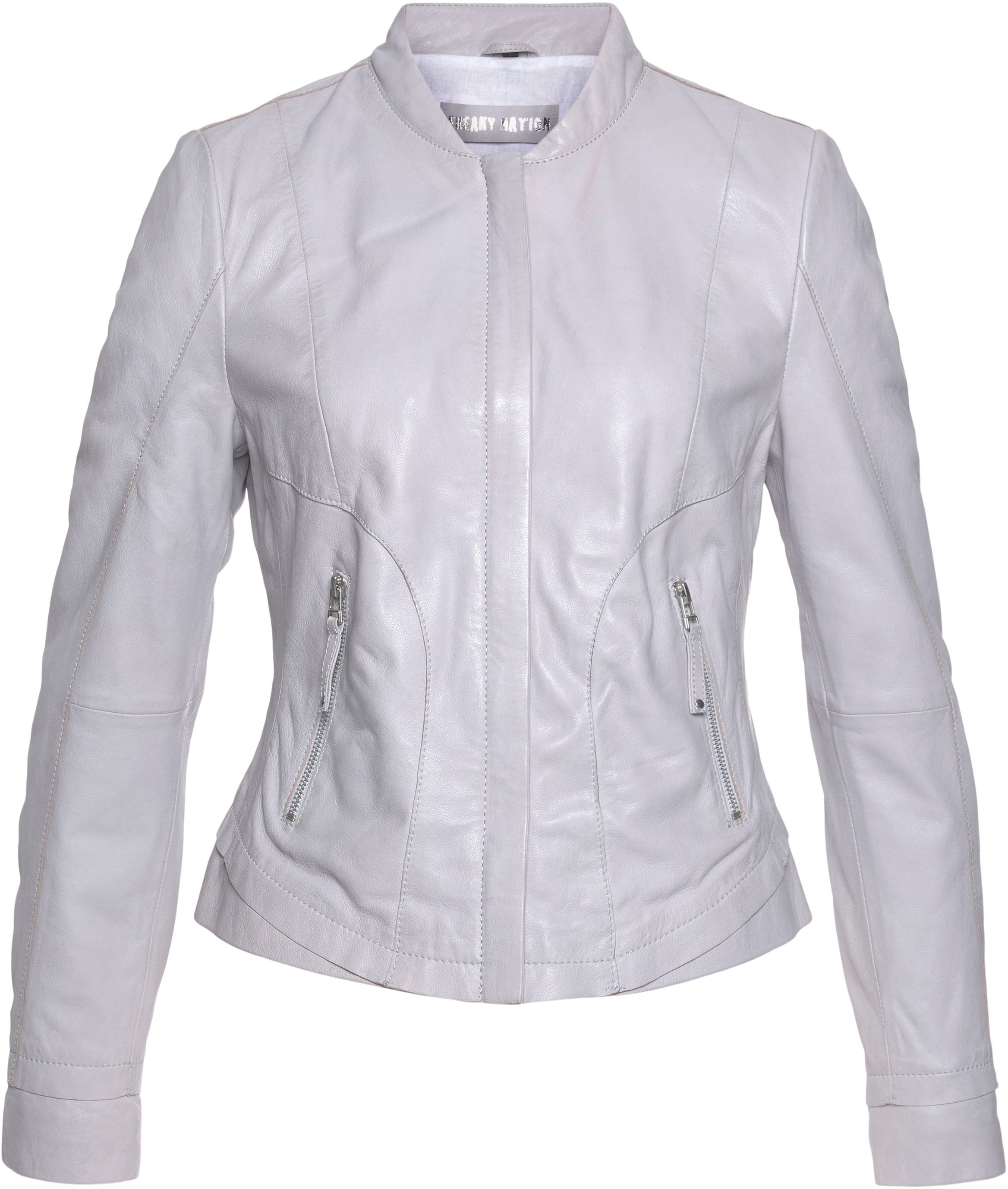 Freaky Nation Lederjacke »Vera-FN«, mit verdeckter Knopfleist