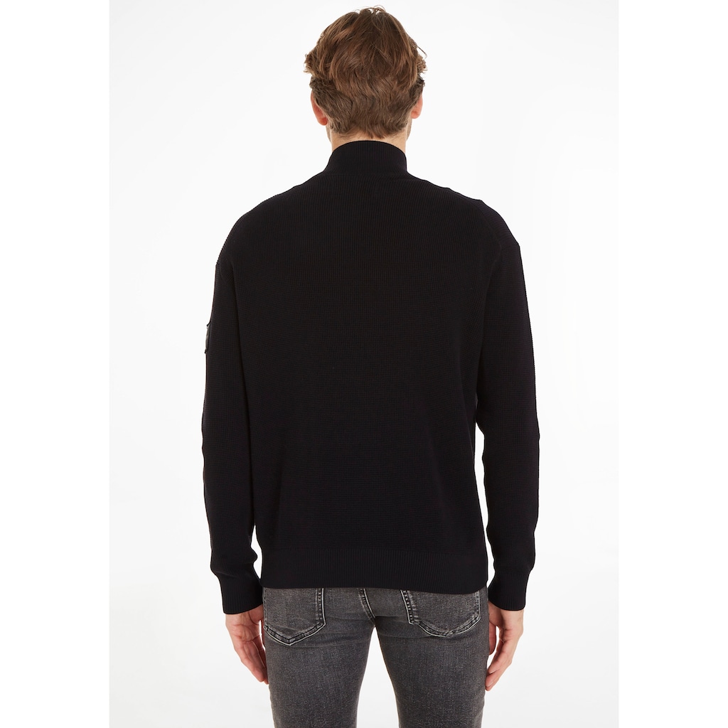 Calvin Klein Jeans Strickjacke »CORE BADGE SWEATER ZIP THROUGH«