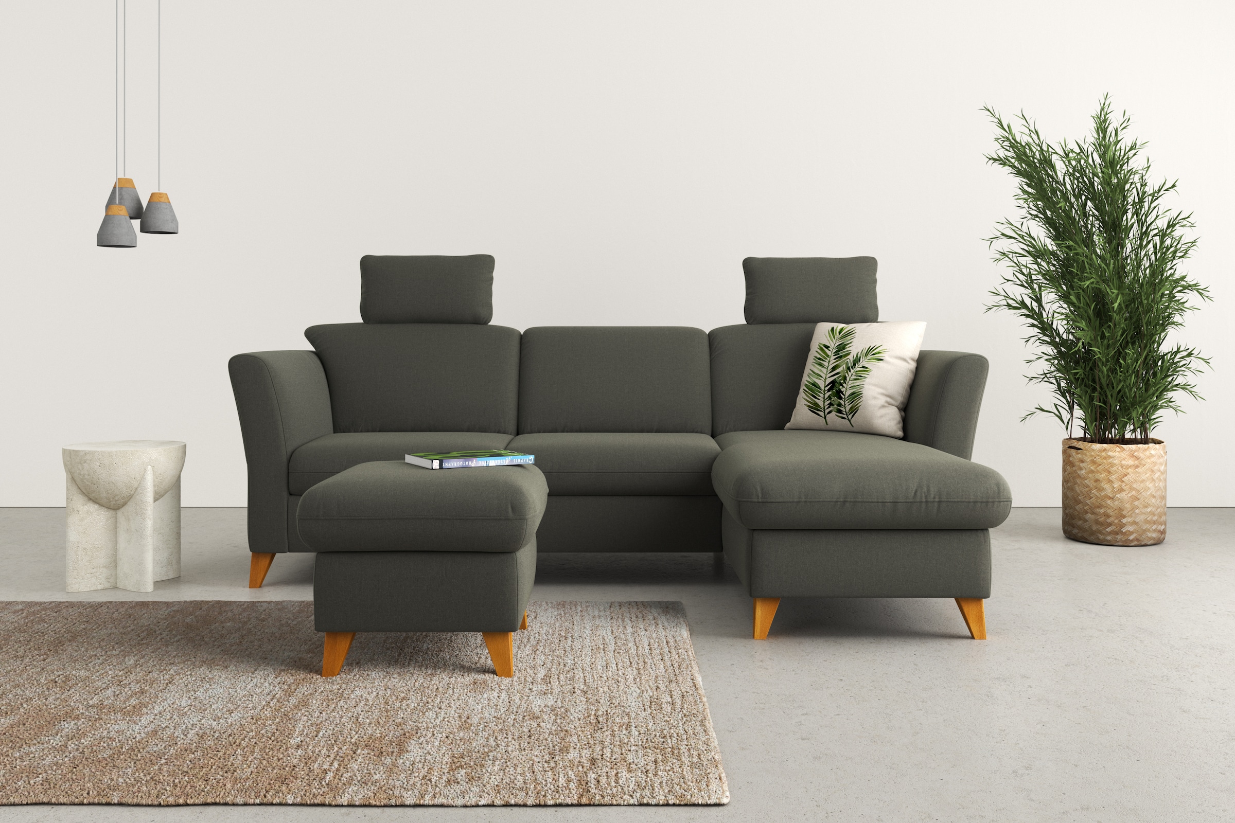 Home affaire Ecksofa »Trelleborg L-Form« Federkern-Polsterung, wahlweise mit Bettfunktion und Bettkasten