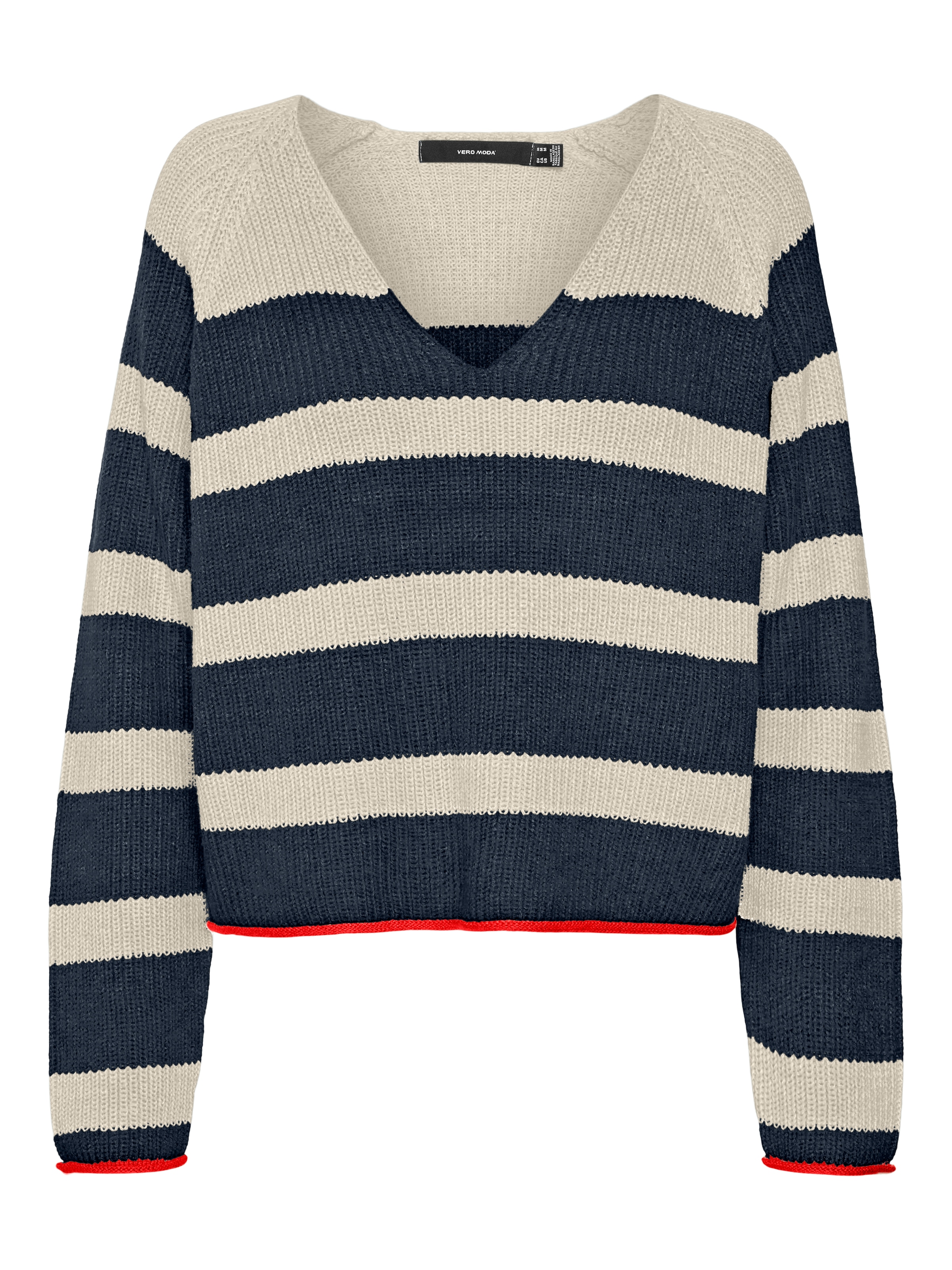 Vero Moda V-Ausschnitt-Pullover »VMFABULOUS LS V-NECK SHORT PULLOVER BOO«