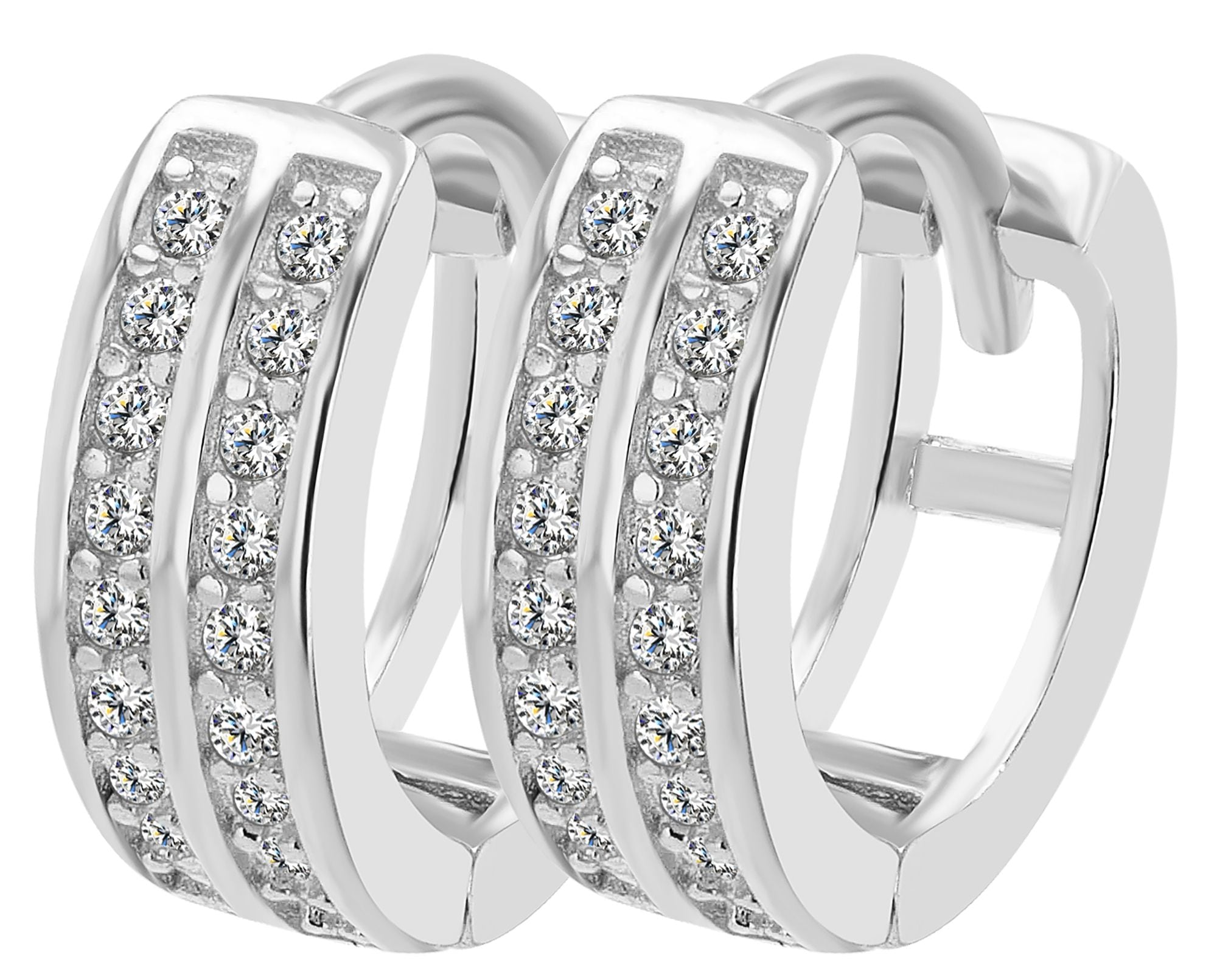 Adelia´s Paar Creolen »Damen Ohrringe ¿ Klappcreole aus 925 Silber«