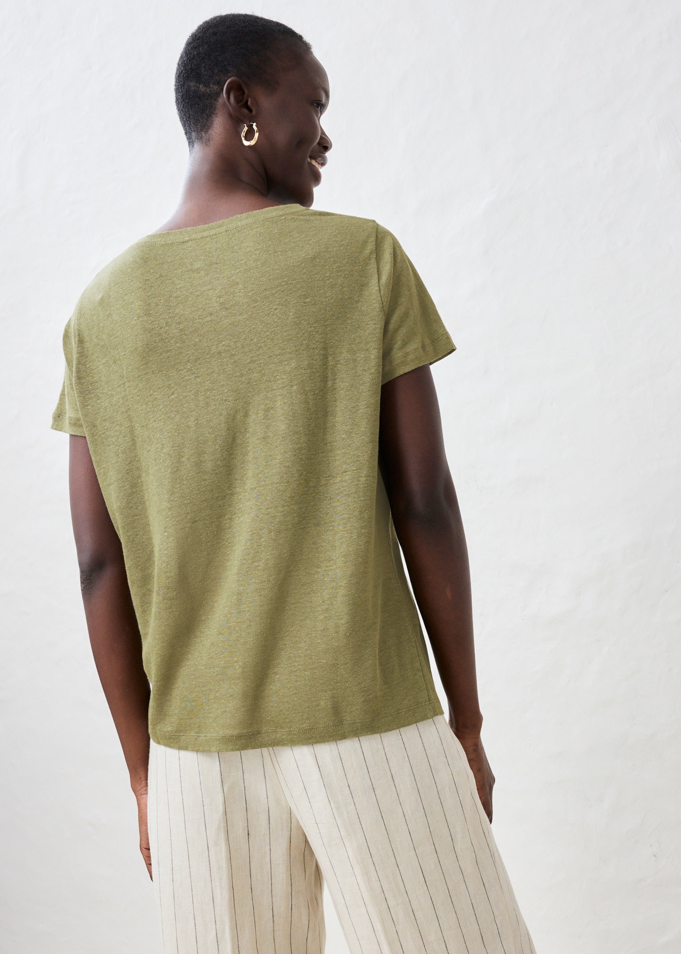 bonprix T-Shirt »Shirt aus reinem Leinen« Shirt aus reinem Leinen