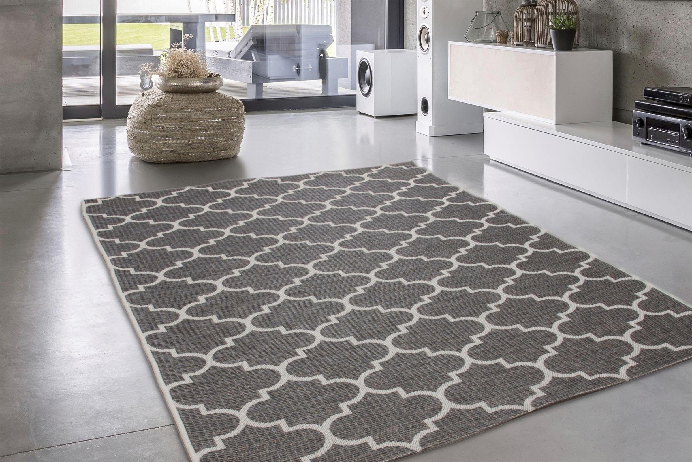 calo-deluxe Teppich »Perugia 1030« rechteckig 7 mm Höhe In- und Outdoor geeignet, Wohnzimmer