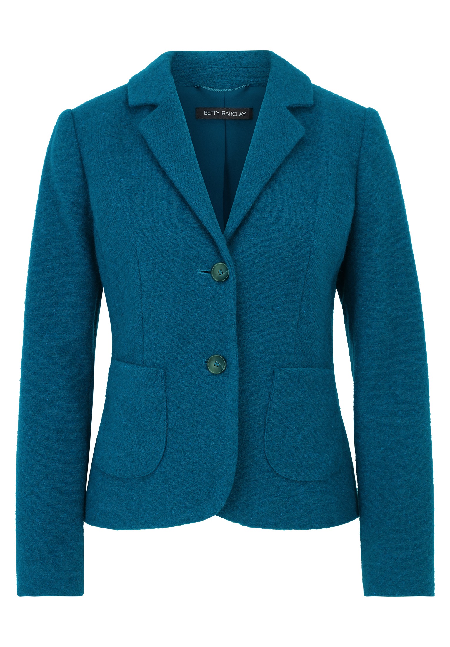 Betty Barclay Damen Jackenblazer »Wollblazer mit aufgesetzten Taschen« in grün, Größe 42
