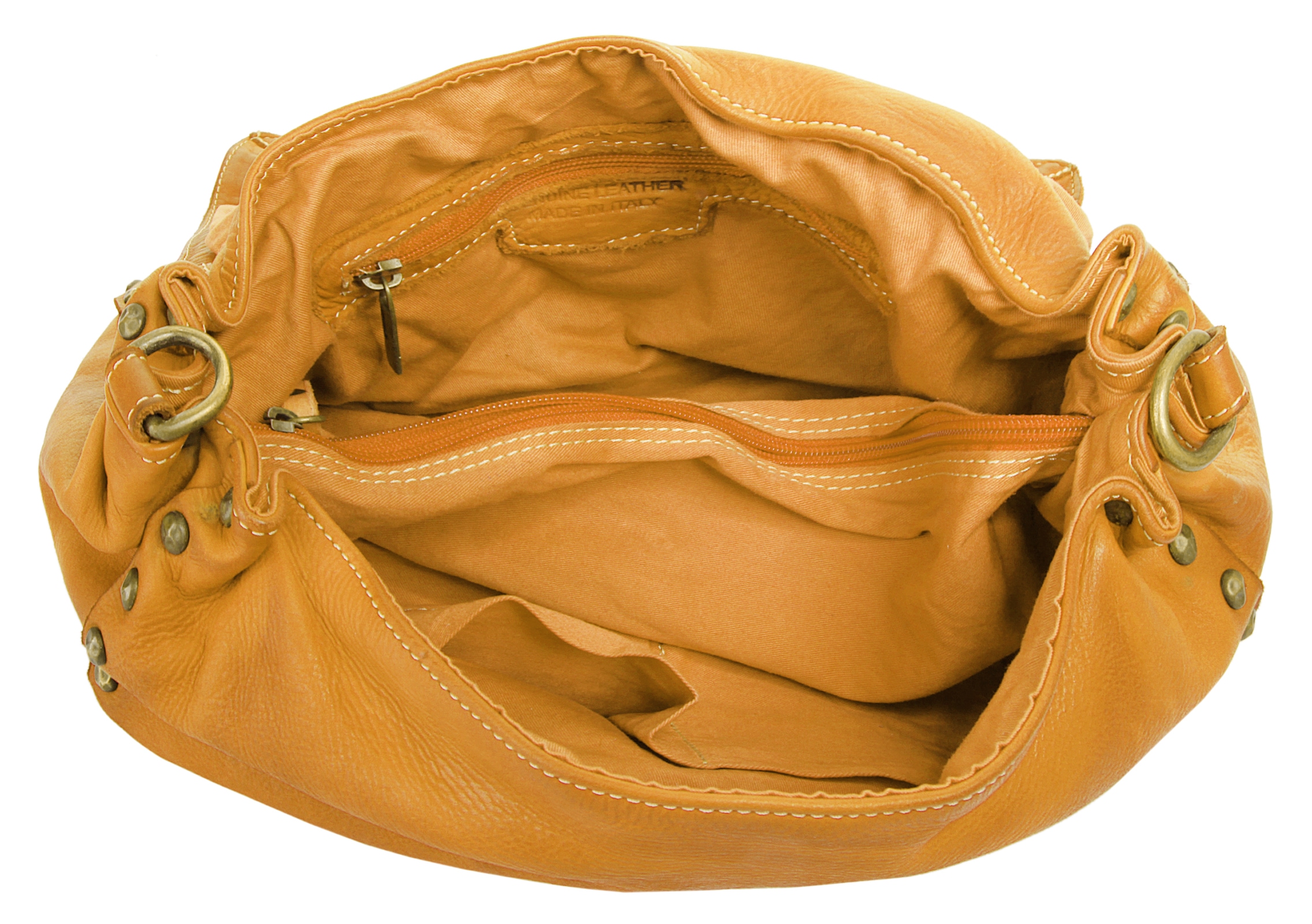 Samantha Look Henkeltasche echt Leder, Made in Italy