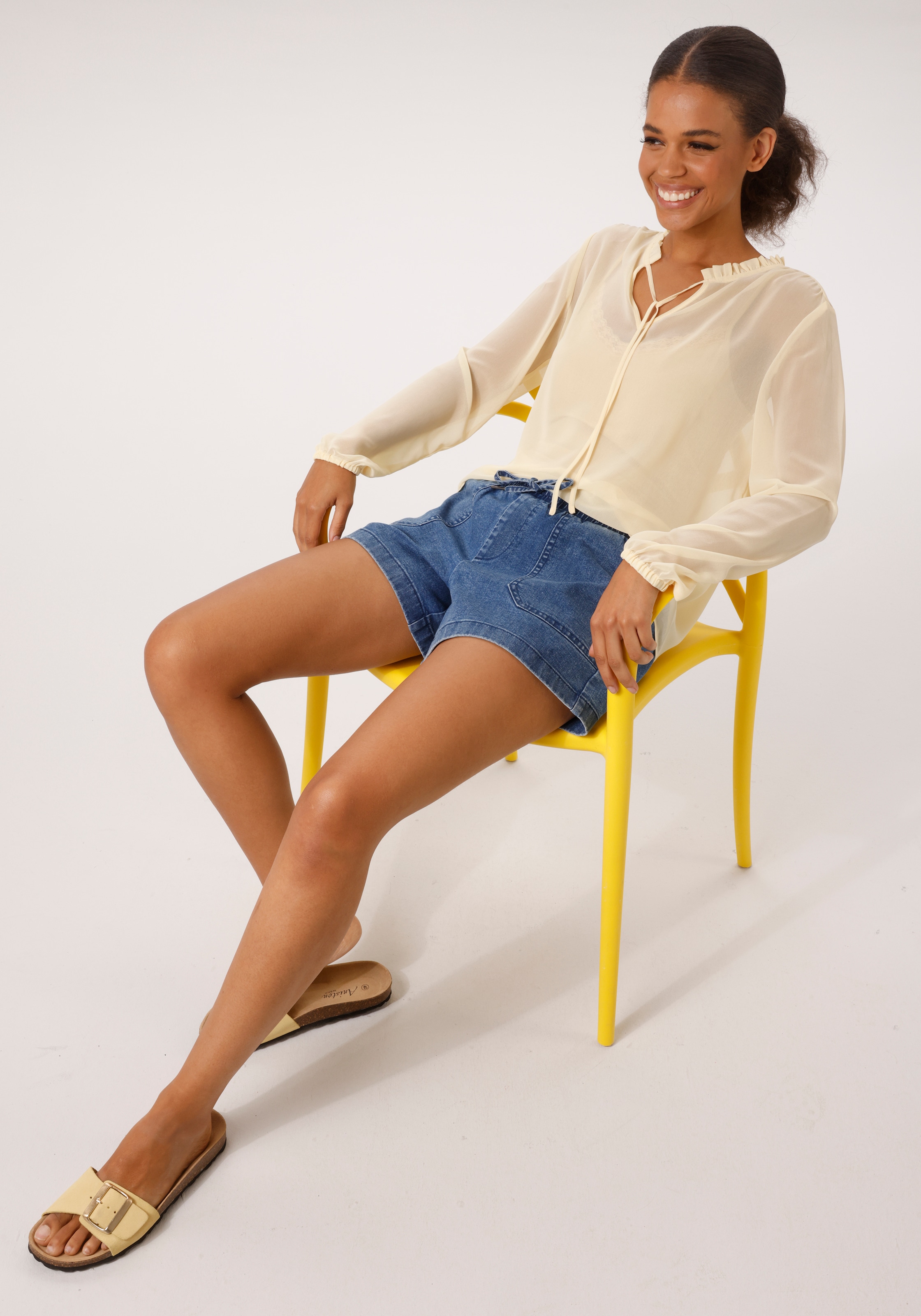 Aniston CASUAL Schlupfbluse im trendigen Pastell - NEUE KOLLEKTION