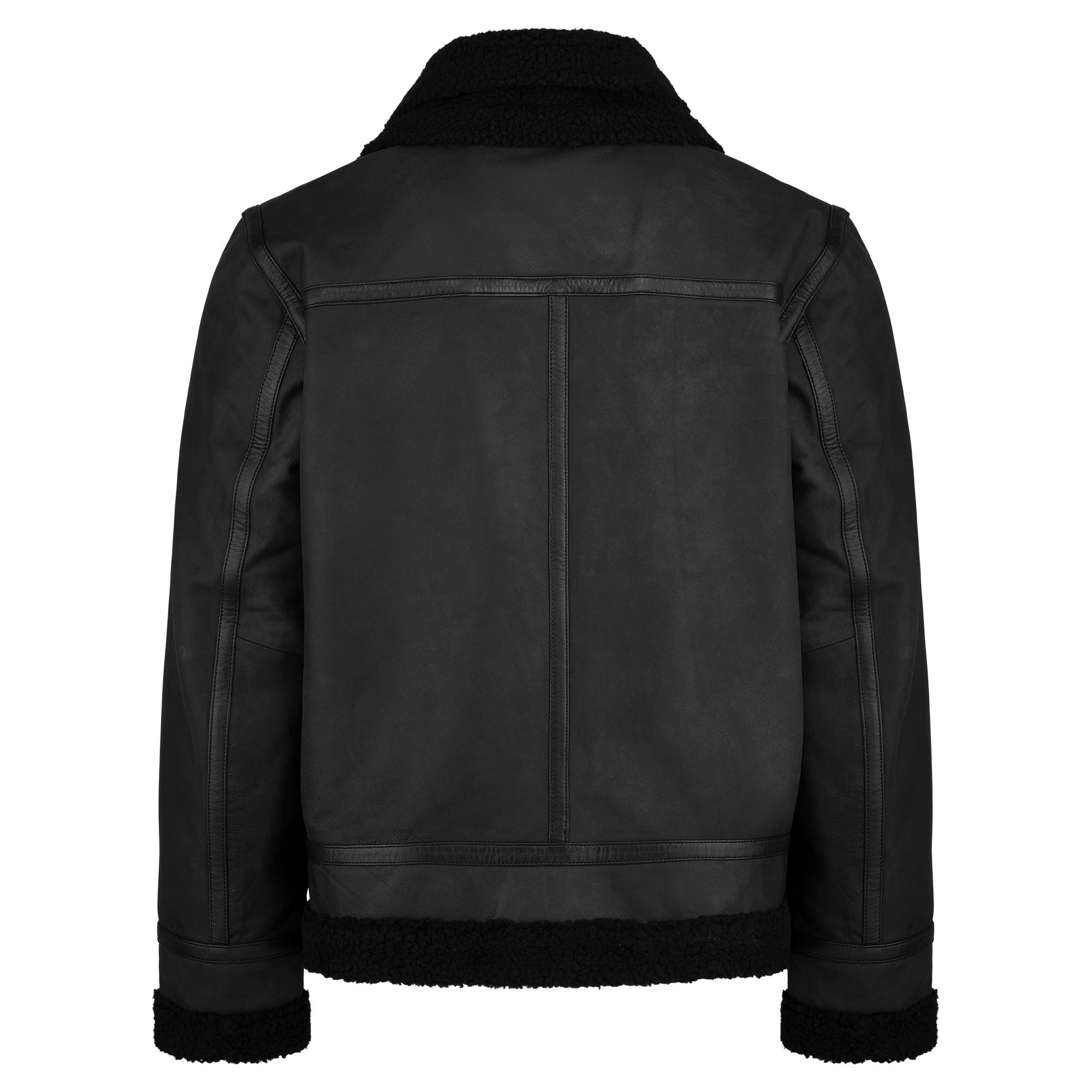 trueprodigy Lederjacke »Keno Oversize Lederjacke mit Pelzbesatz« ohne Kapuze