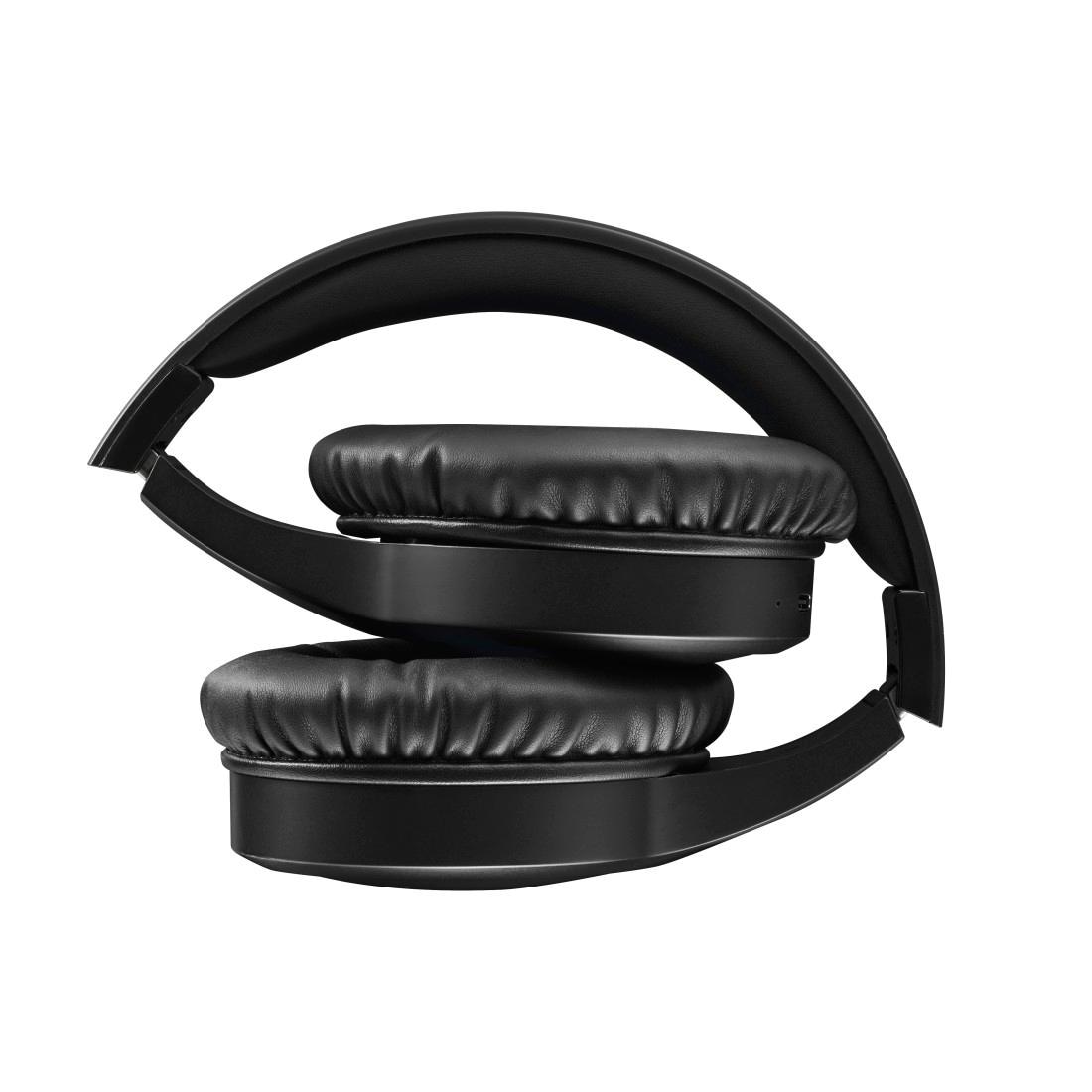 Hama Bluetooth-Kopfhörer »Bluetooth®Kopfhörer kabellos, schwarz, Over-Ear, integriertes Mikrofon«, A2DP Bluetooth-AVRCP Bluetooth-HFP, Active Noise Cancelling (ANC)-Geräuschisolierung, Aktive Geräuschreduzierung, Siri und Google Assistant, faltbar